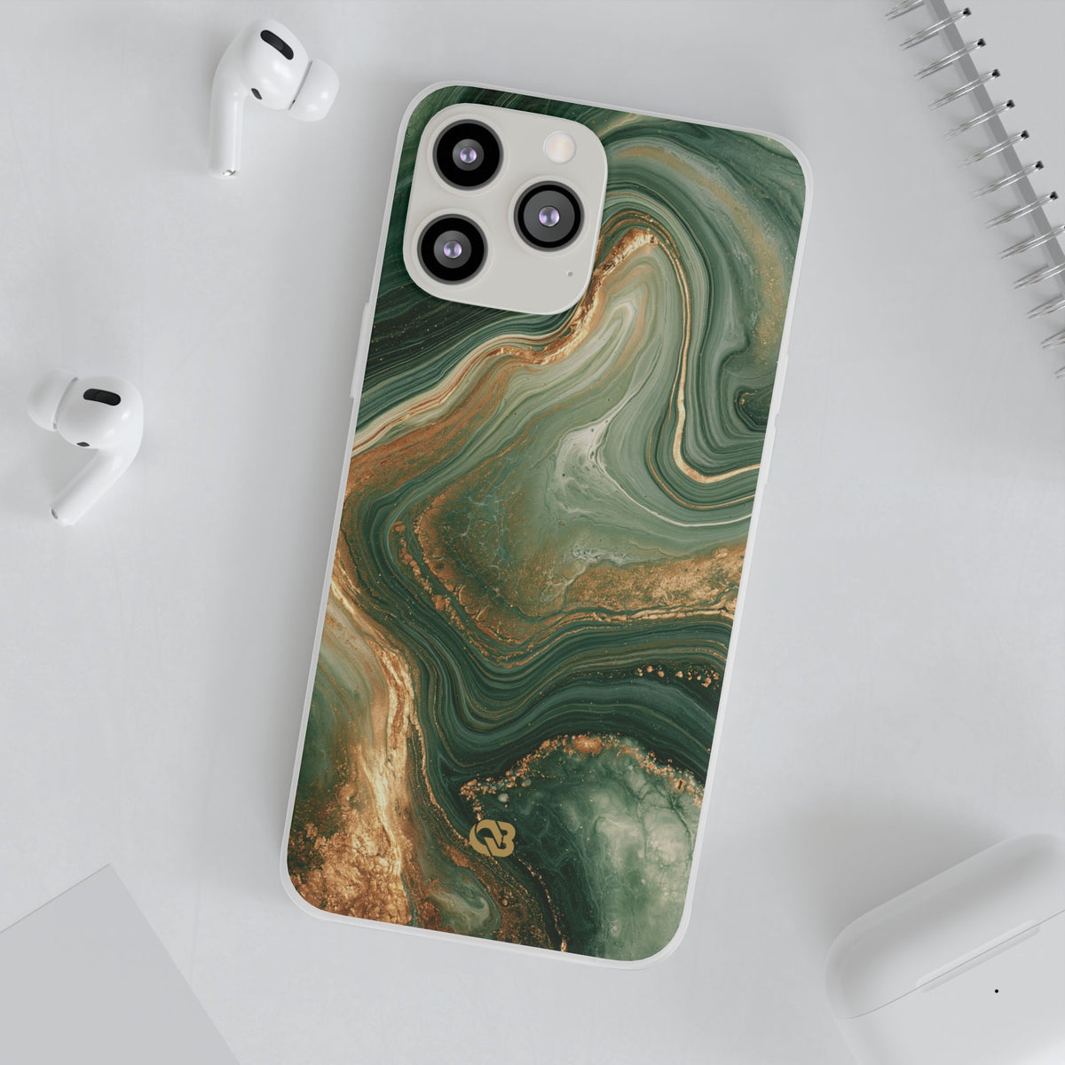Jade Suminagashi · Lite Phone Case for iPhone · Green