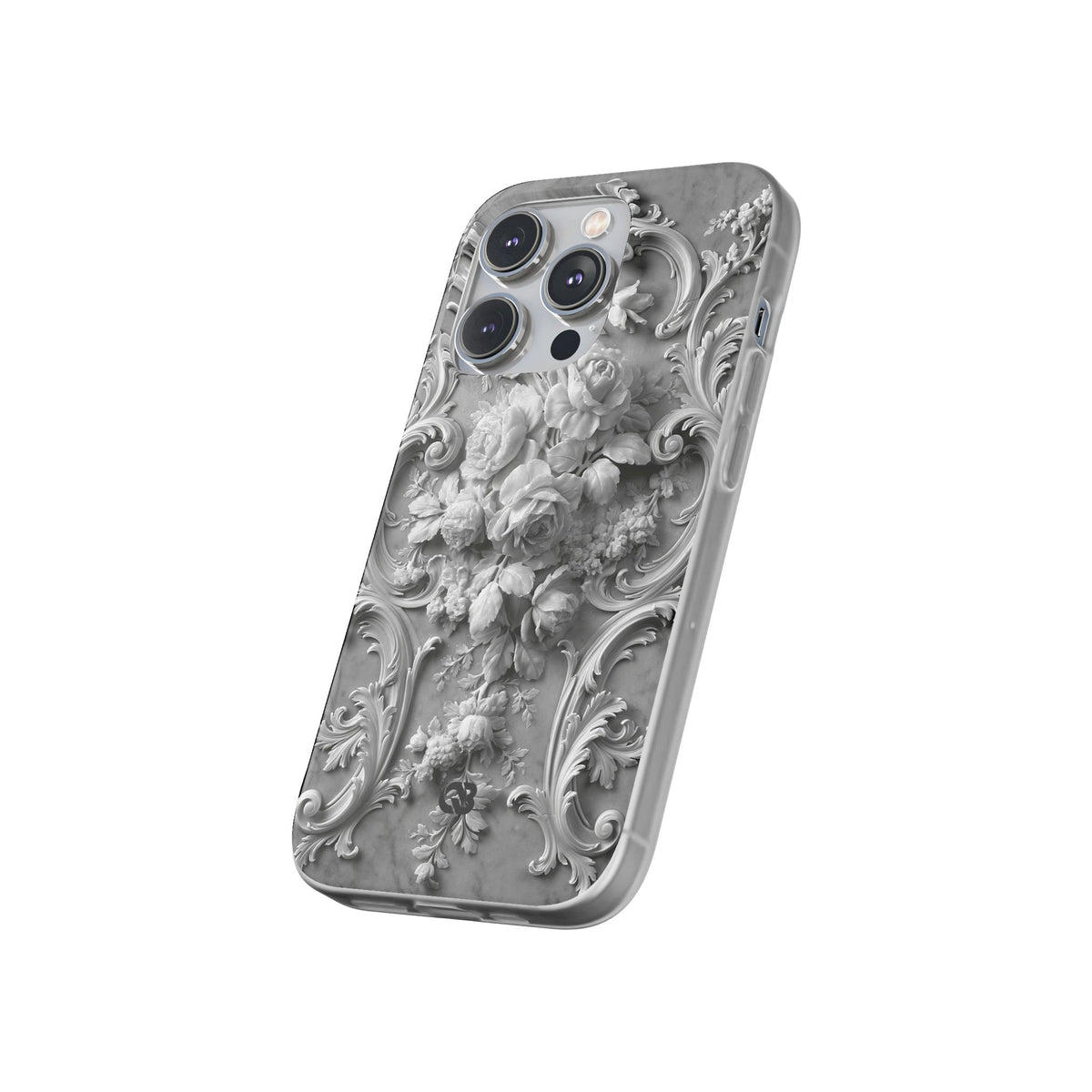 Rococo Marble Rose · Lite Phone Case for iPhone · White