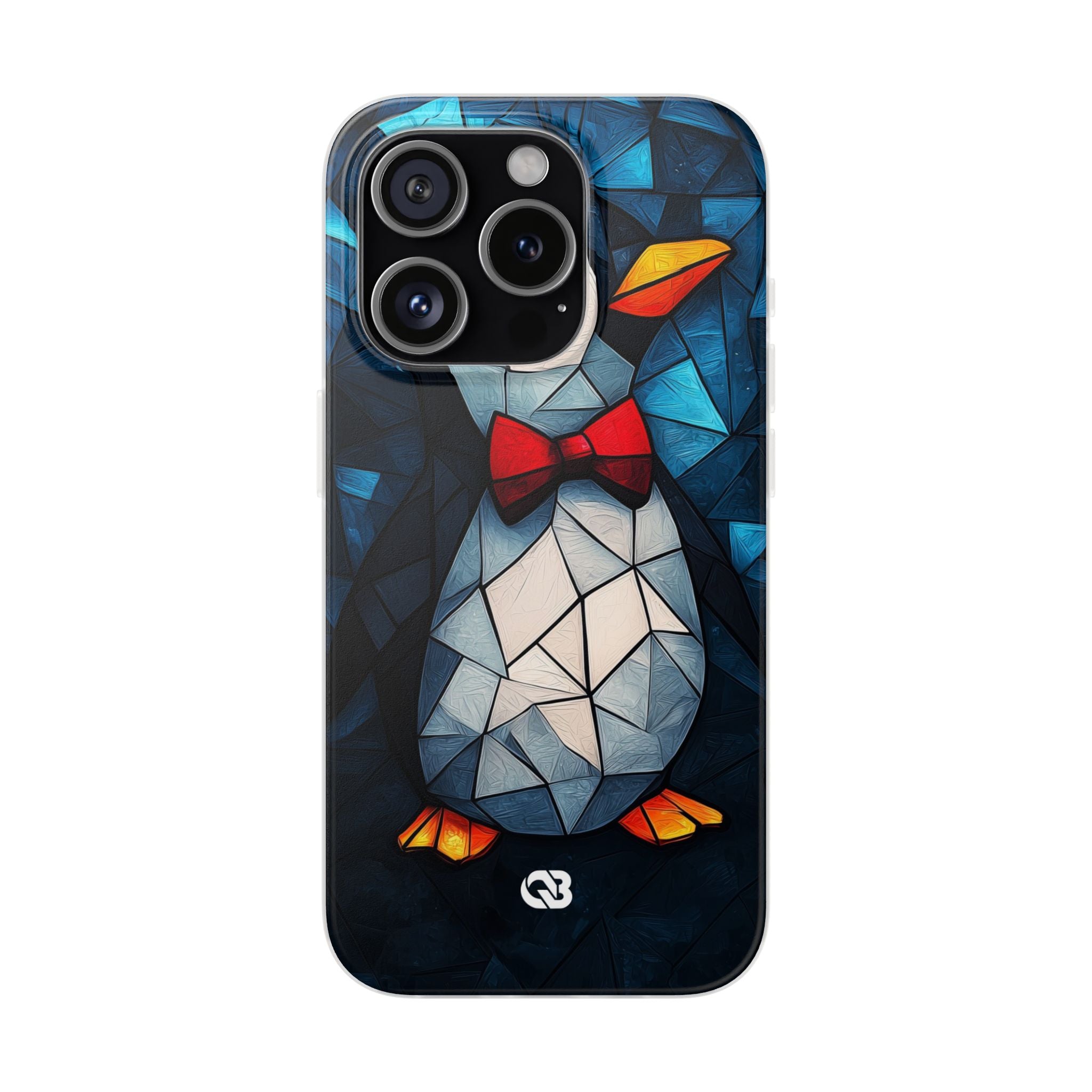Mosaic Bowtie Penguin · Soft Phone Case for iPhone