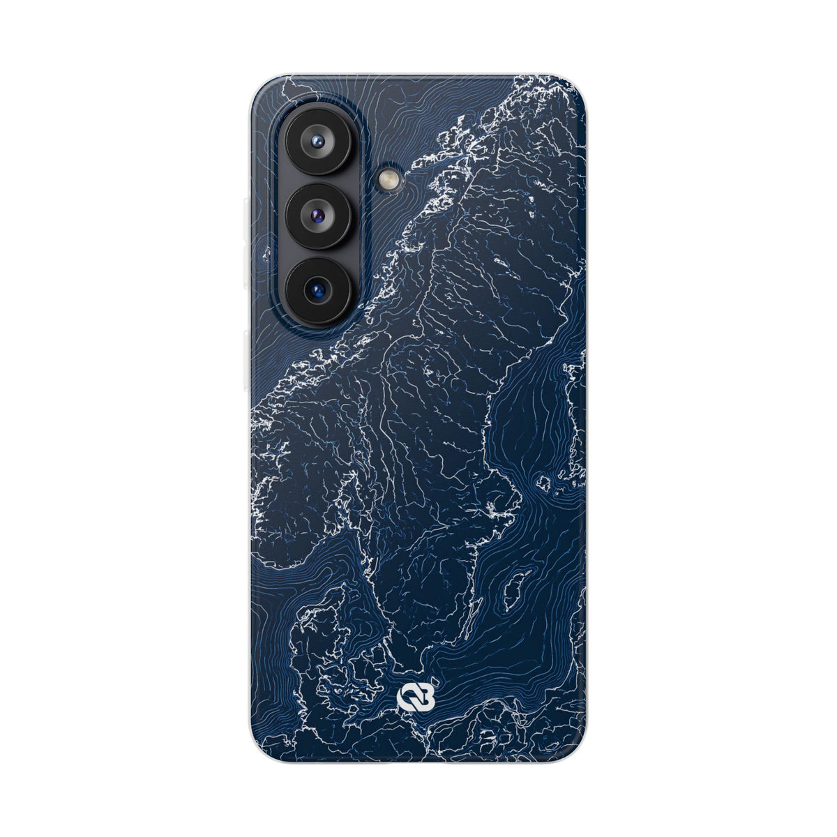 Nordic Contour Chart · Lite Phone Case for Samsung · Blue
