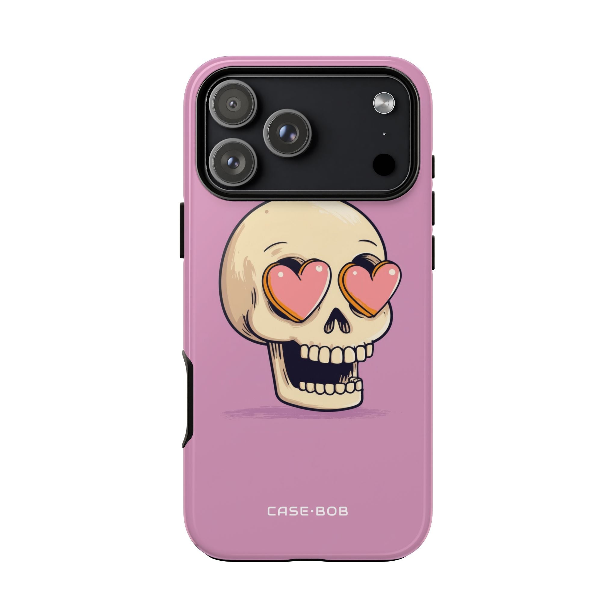 Heart Eyed Skull iPhone 17 Pro Max Case - Tough - CASE•BOB