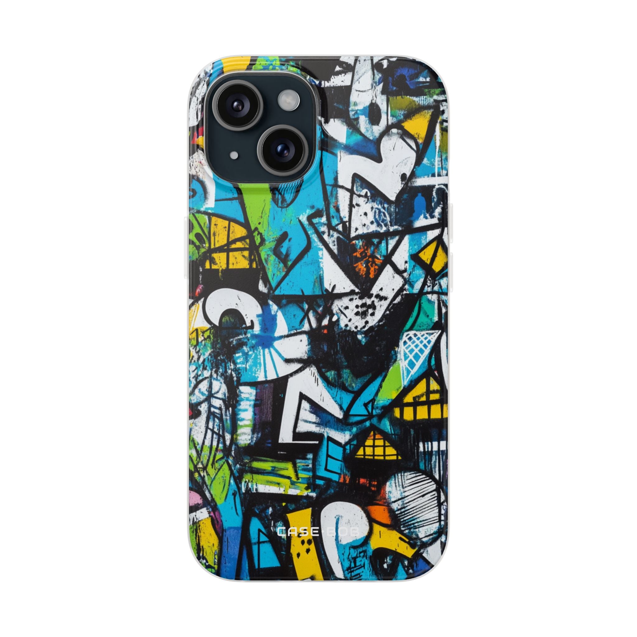 Weißes Ripple Drift iPhone 15 Case - Soft