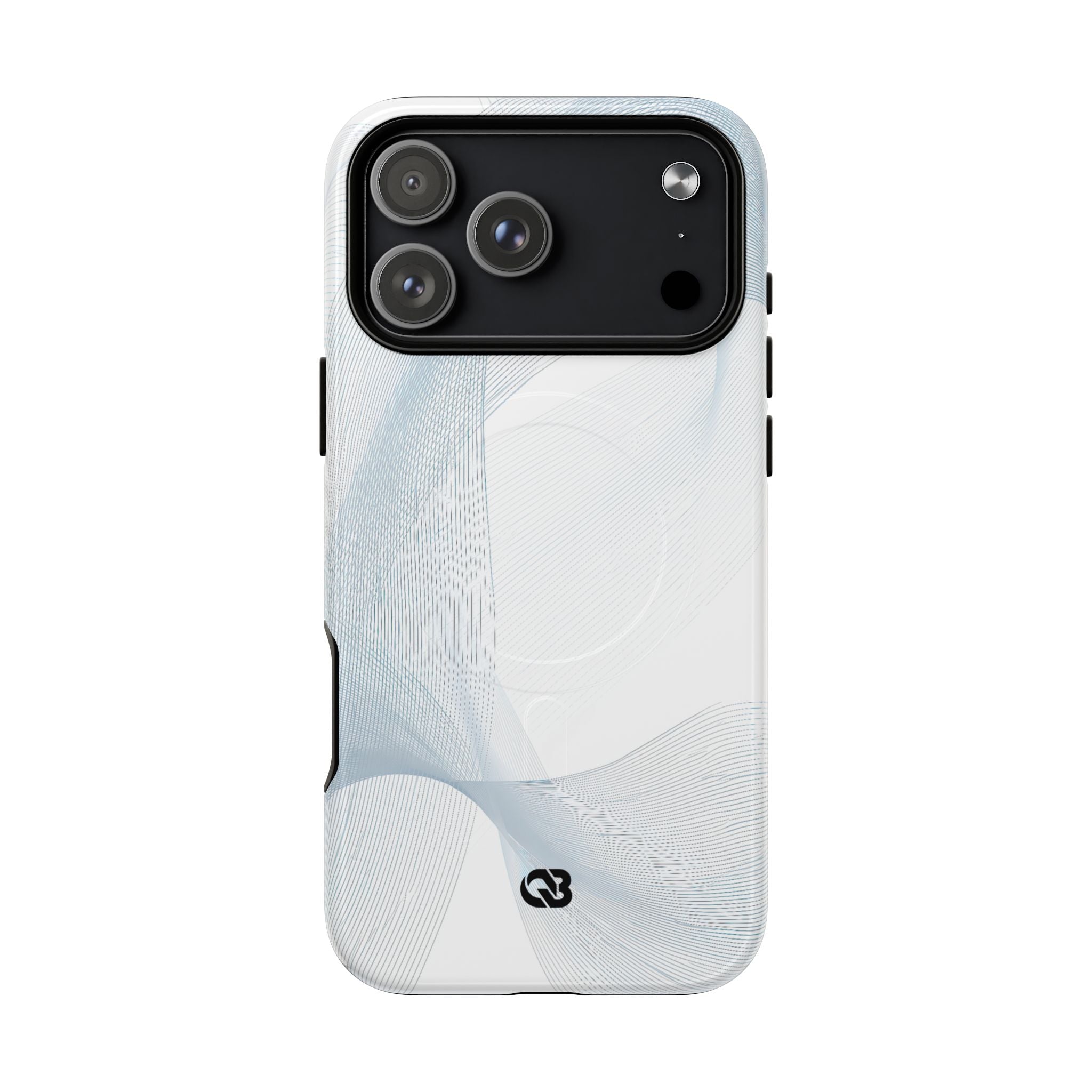 White Tough 2.0 Magsafe Phone Case for iPhone - Arctic Line Current