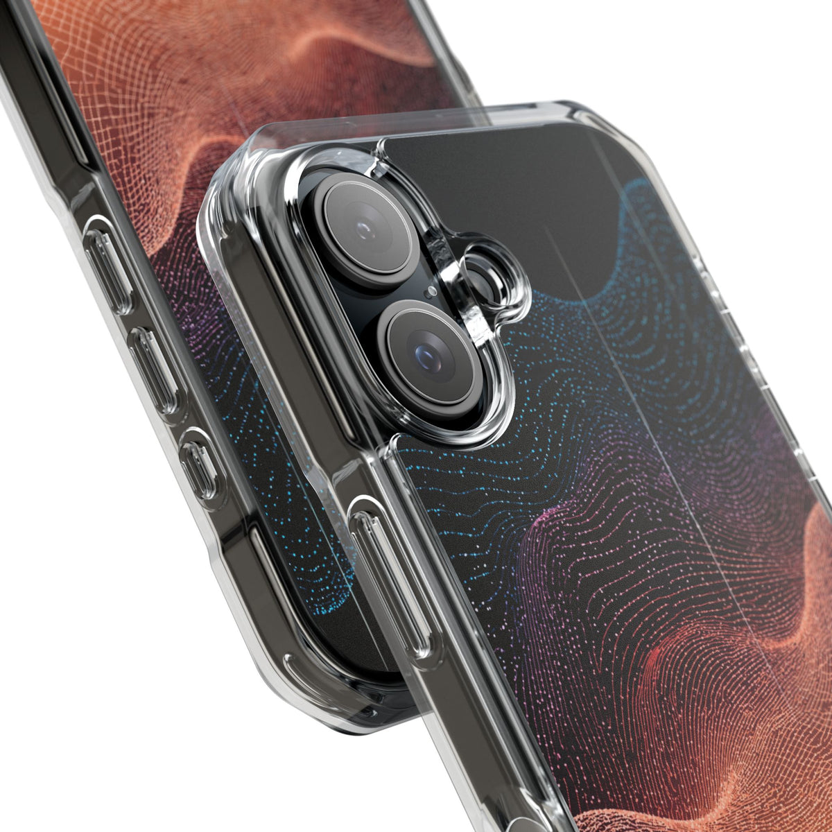 Spectral Elevation · Clear Impact Magnetic Phone Case for iPhone · Orange