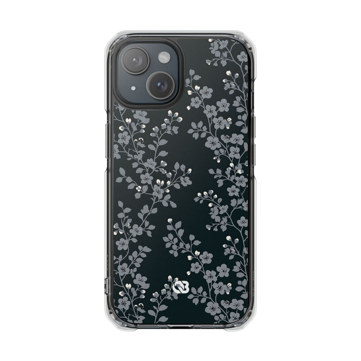Nocturne Blossom Branch · Clear Impact Magnetic Phone Case for iPhone · Black
