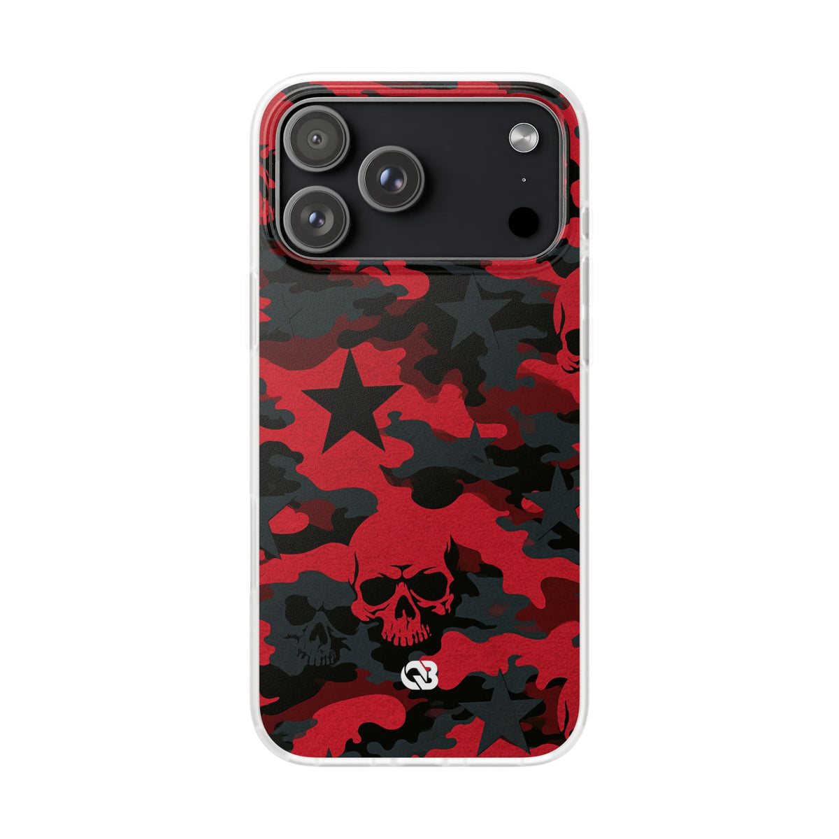 Crimson Skull Camo · Lite Phone Case for iPhone · Red
