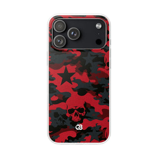 Crimson Skull Camo · Lite Phone Case for iPhone · Red