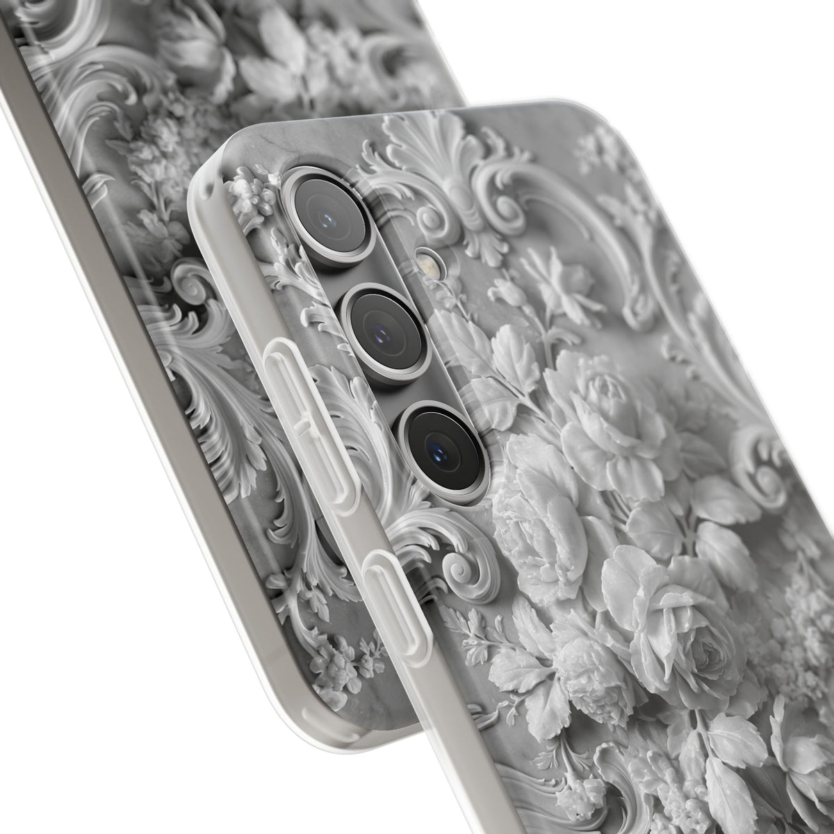 Rococo Marble Rose · Lite Phone Case for Samsung · White
