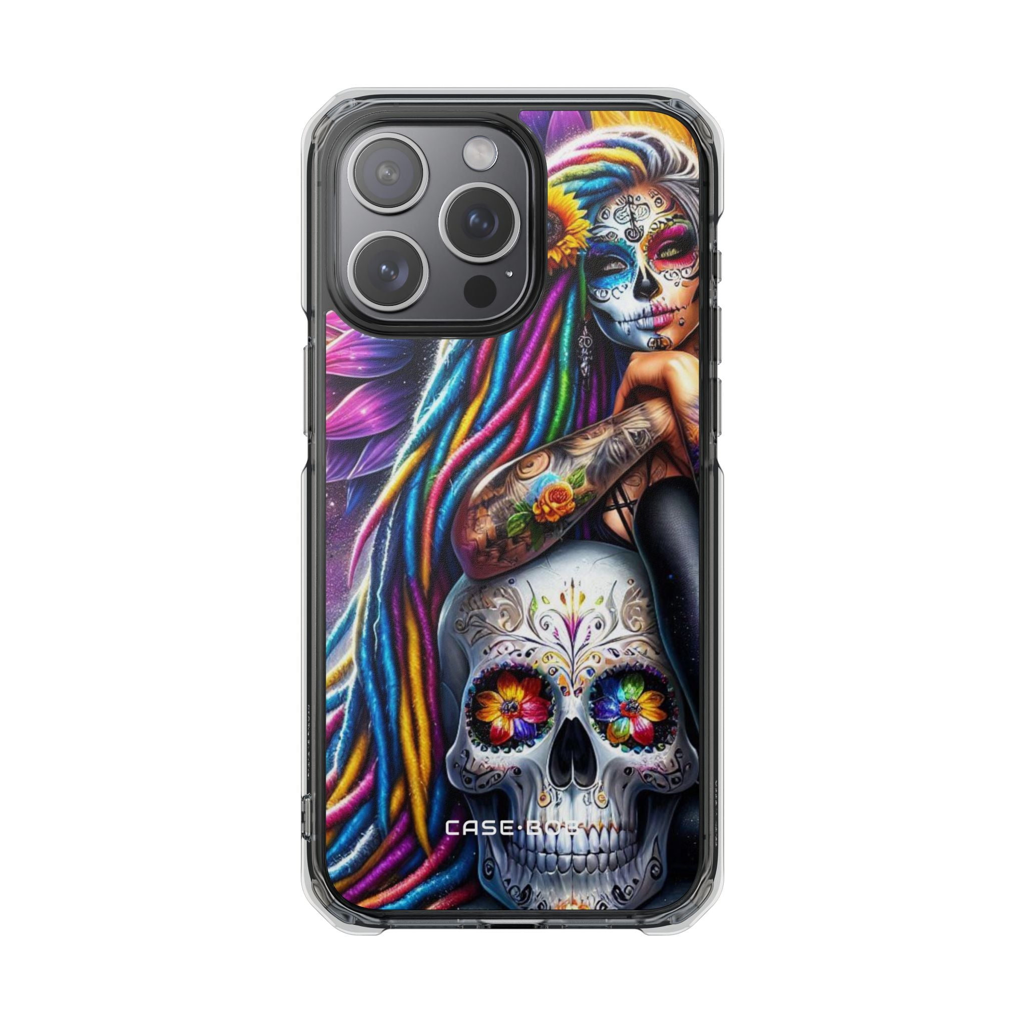 Sonnenblumen-Schädel Glow iPhone 15 Pro Max Case - Impact