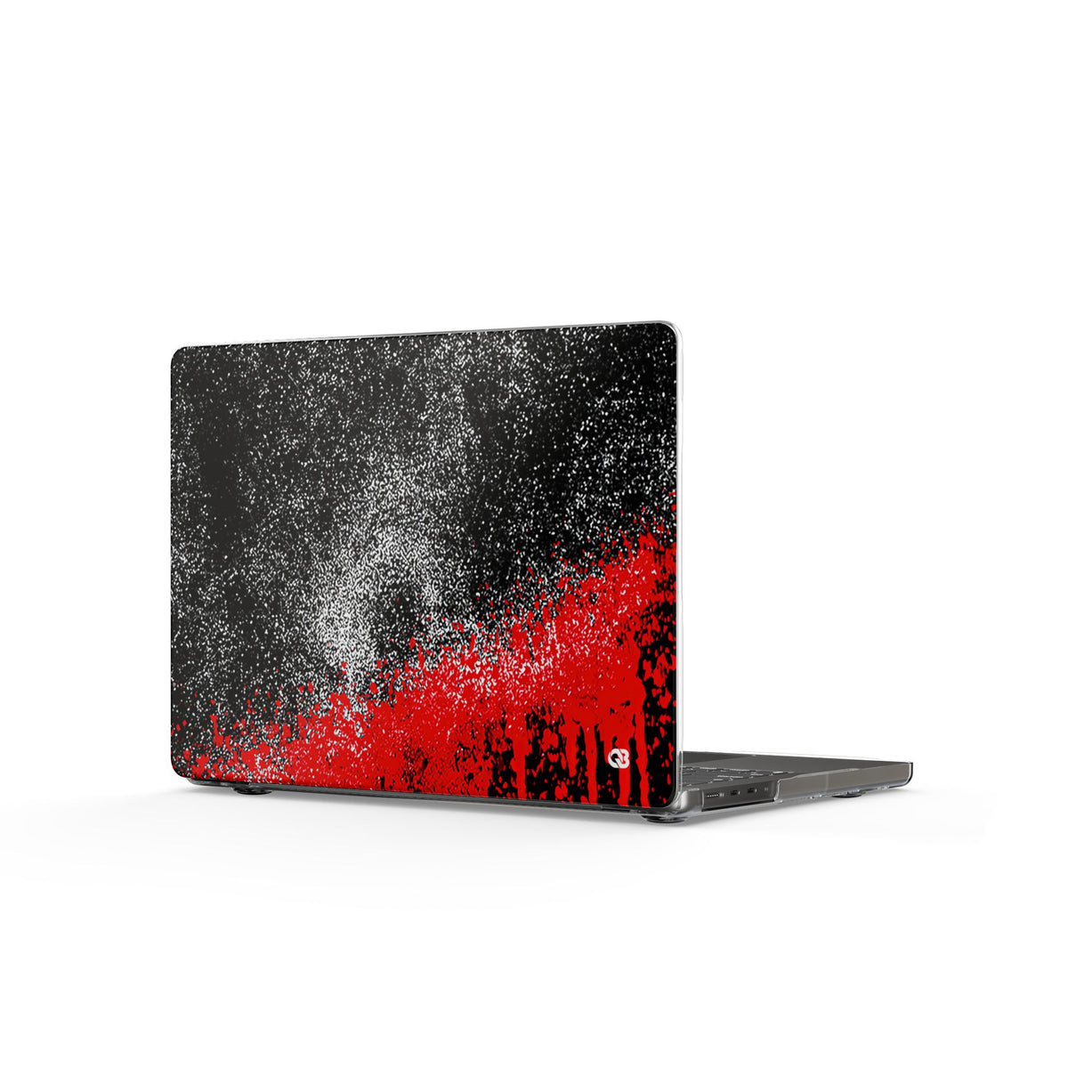Crimson Noir Drip · Clear Hard Case for MacBook · Black