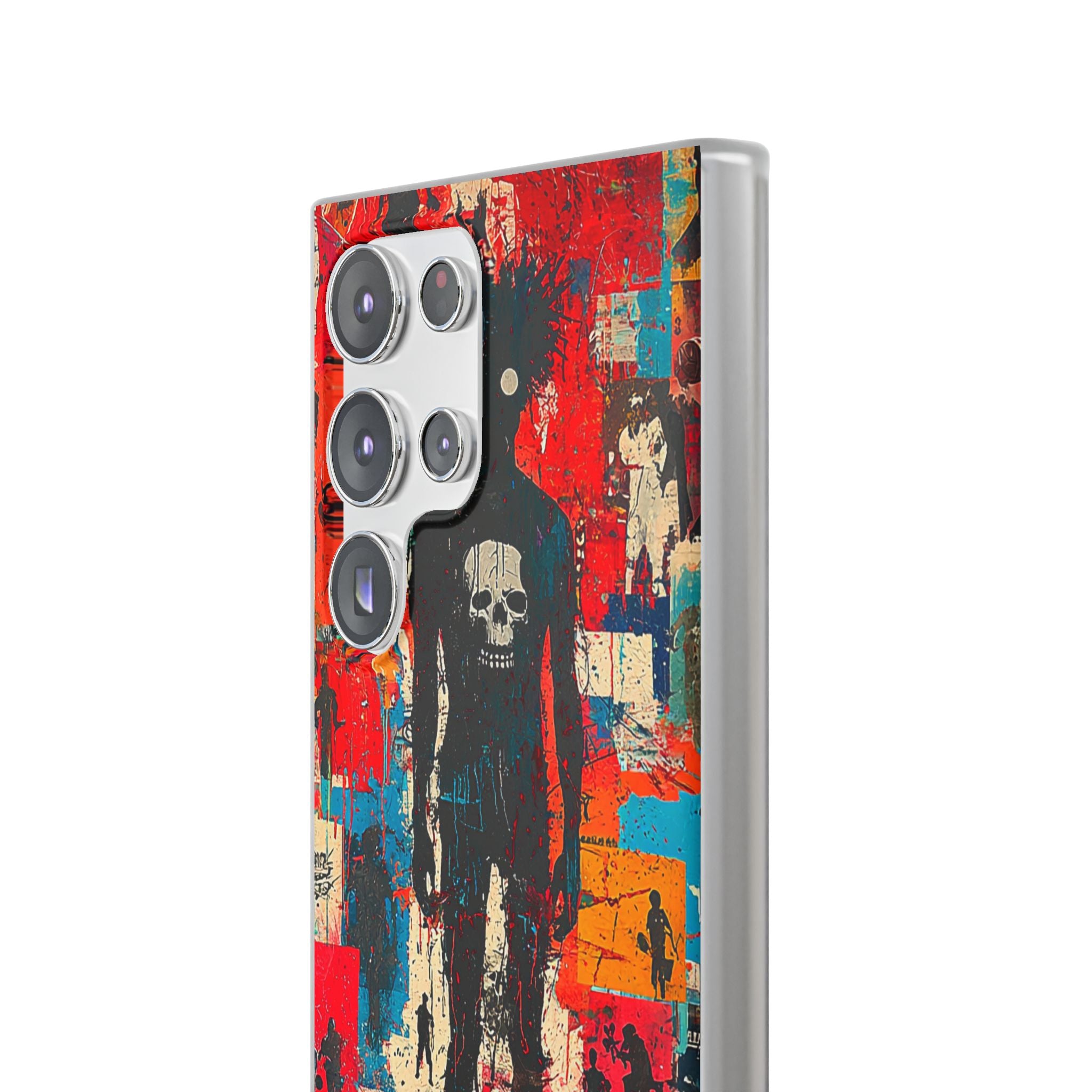 Piikikäs pääkallo siluetti Samsung S23 Ultra -pehmeä suojakotelo