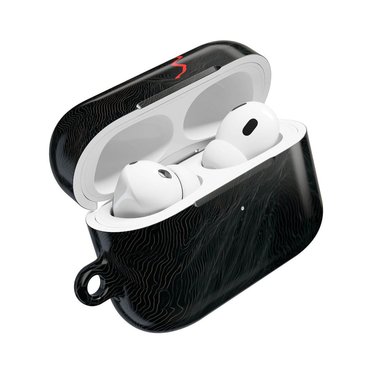 Crimson Ridge Pass · Hard Case for AirPods & AirPods Pro · Black