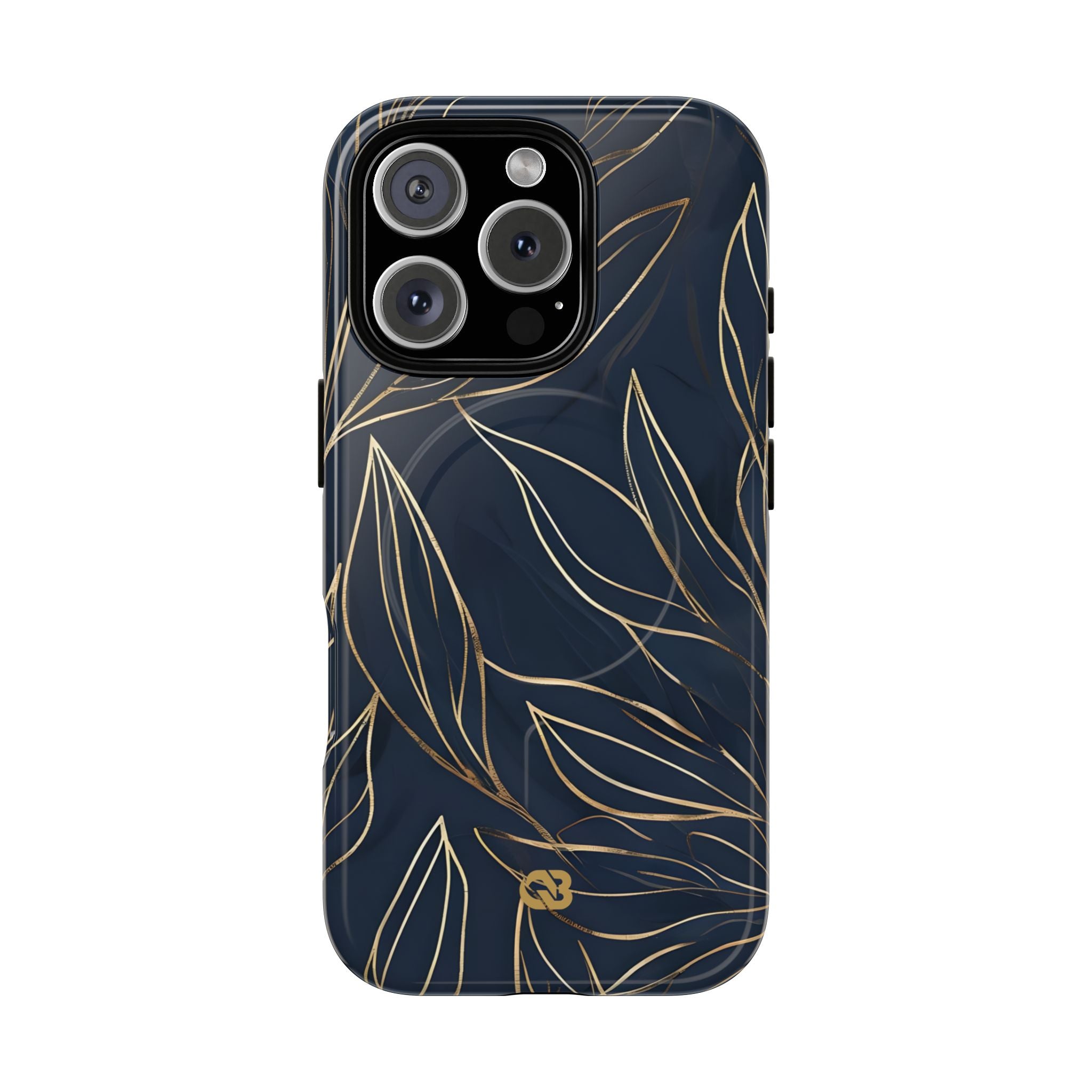 Gilded Navy Foliage · Tough+ Magsafe