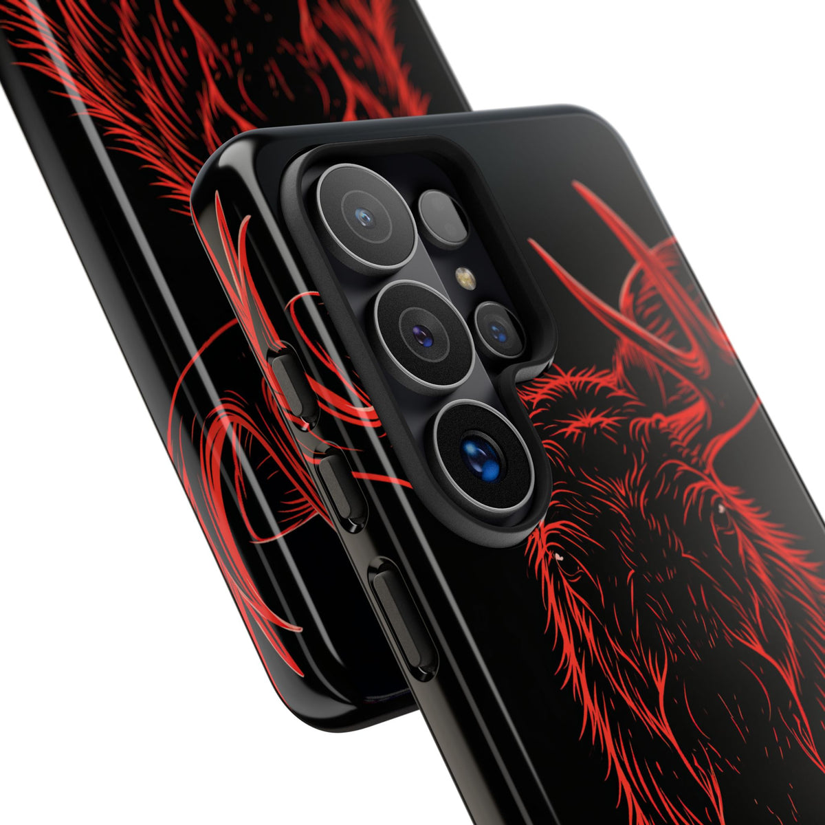 Nordic Moose Contour · Tough Phone Case for Samsung · Red