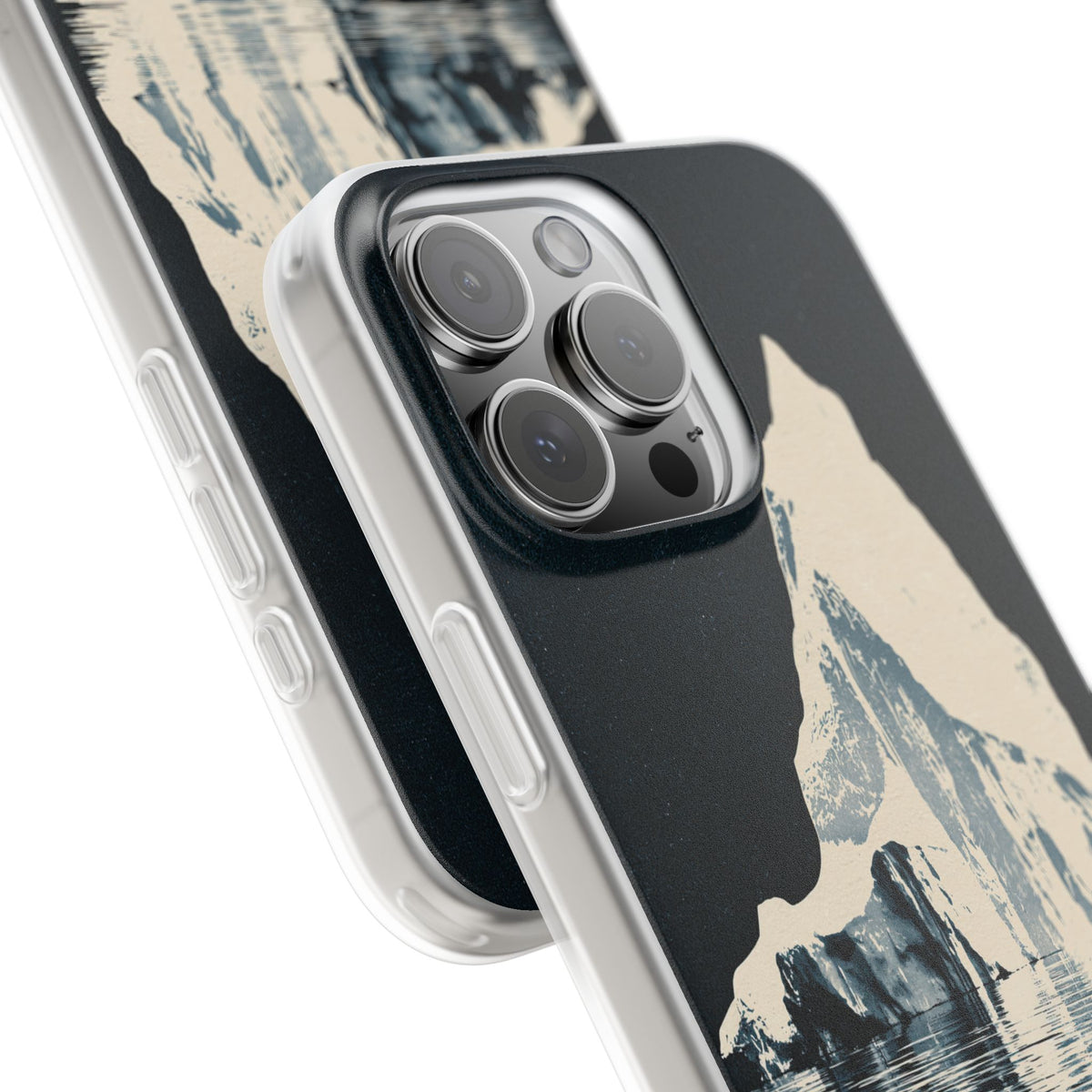 Blue Lite Phone Case for iPhone - Frozen Navy Monolith
