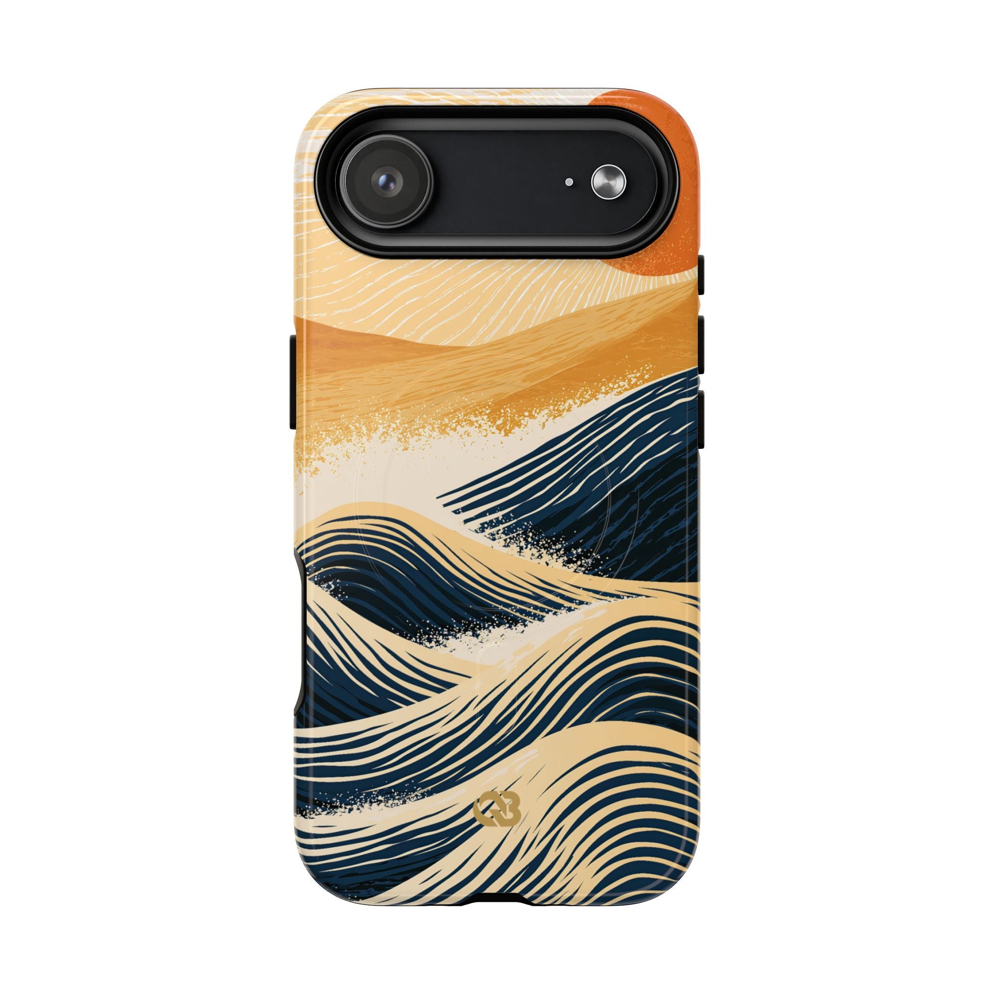 Blue Tough 2.0 Magsafe Phone Case for iPhone - Kyoto Cresting Tide