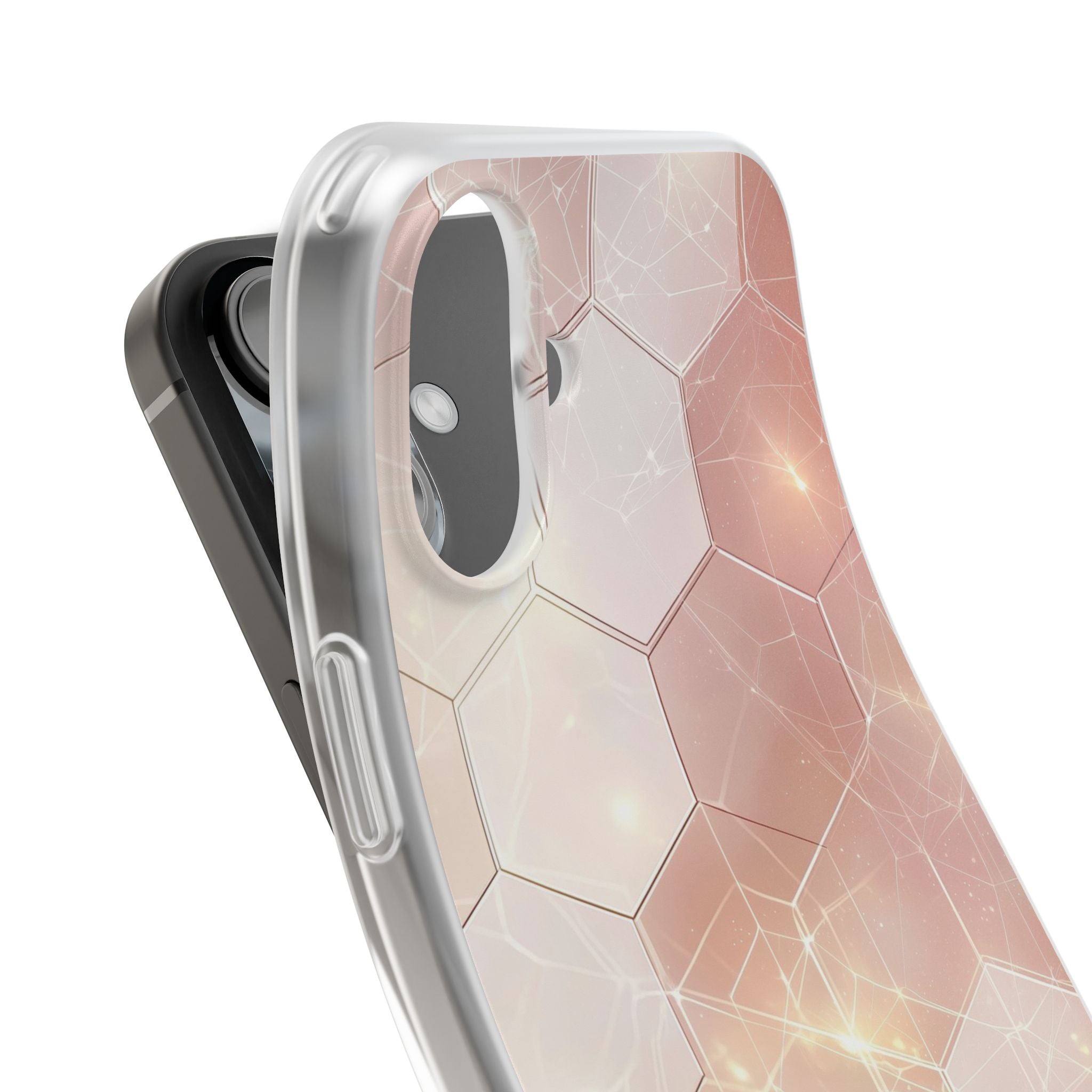 Honeycomb Glow iPhone 16 Plus Case - Soft