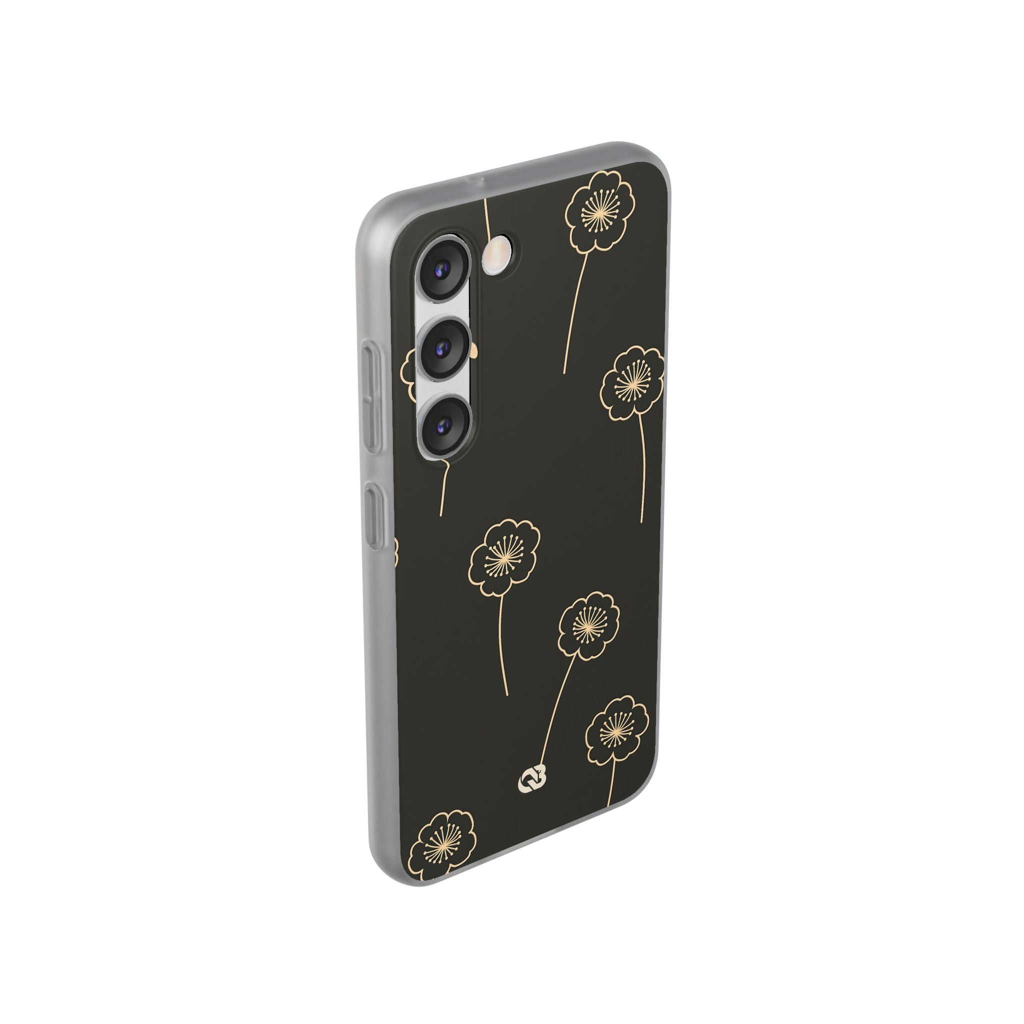 Black Lite Phone Case for Samsung - Obsidian Sand Petals