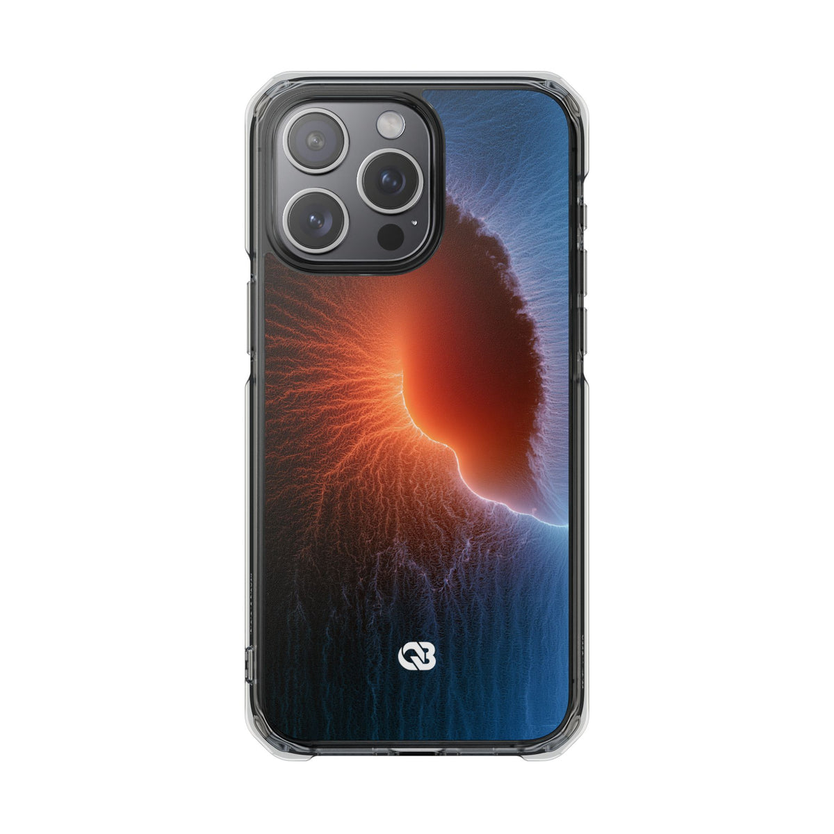 Thermal Aura Pulse · Clear Impact Magnetic Phone Case for iPhone · Blue