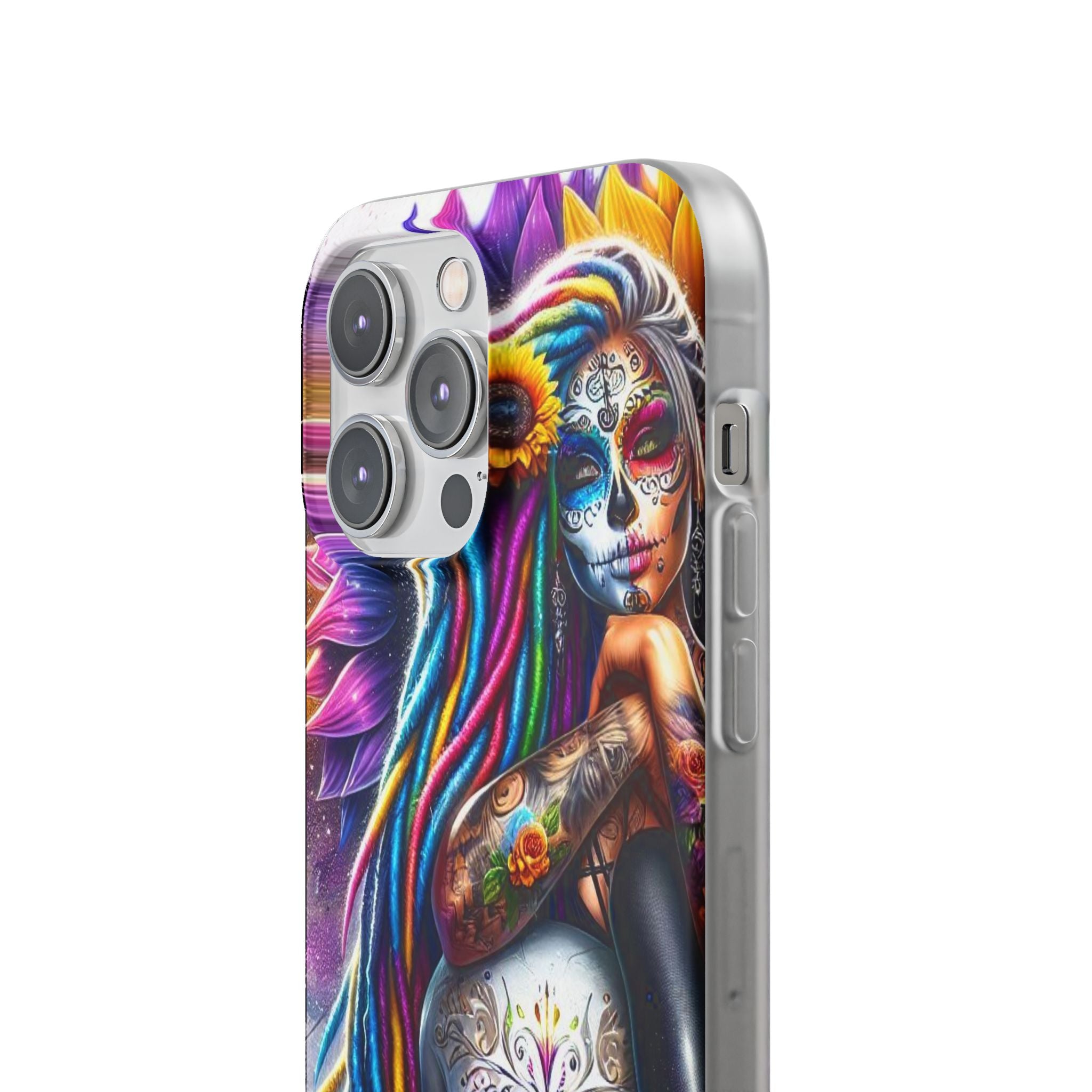 Solhovedskalle Glød iPhone 14 Pro Max Cover - Blød