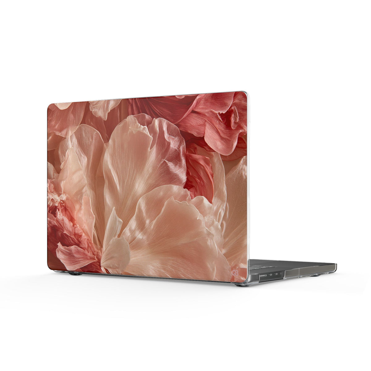 Blush Silk Bloom · Clear Hard Case for MacBook · Pink