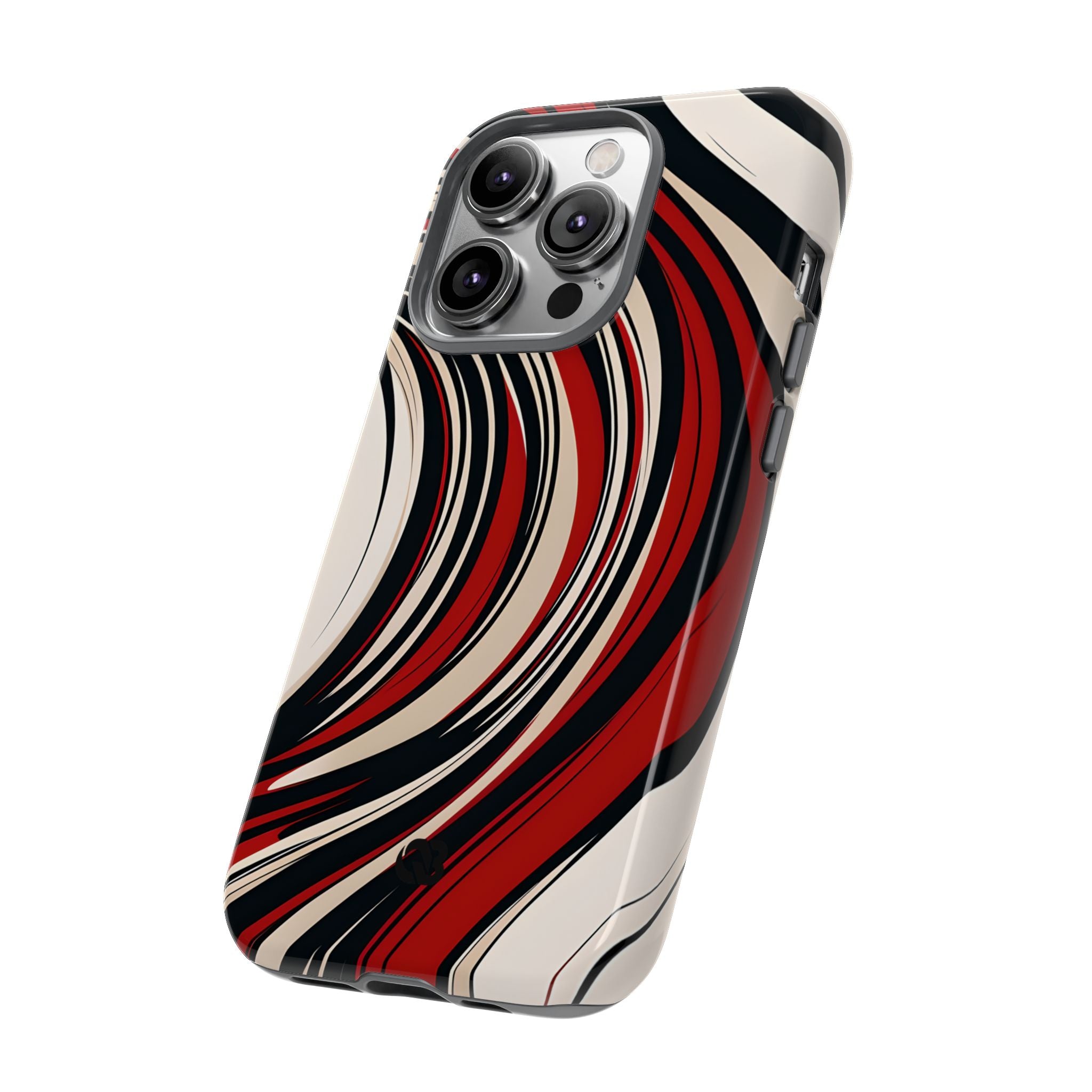 Karmesin Fluss Wellen · Tough Handyhülle für iPhone