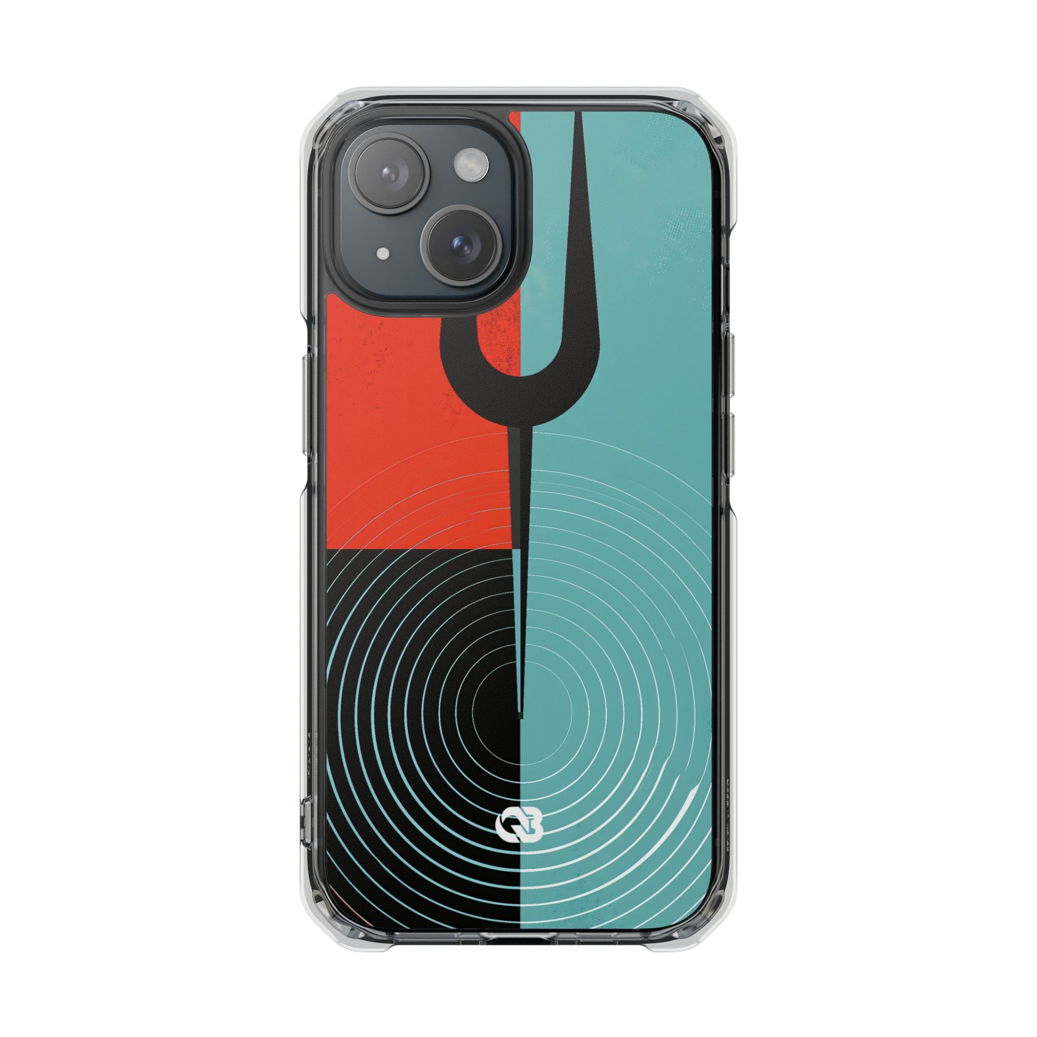 Teal Impact MagSafe Phone Case for iPhone - Sonic Static Split