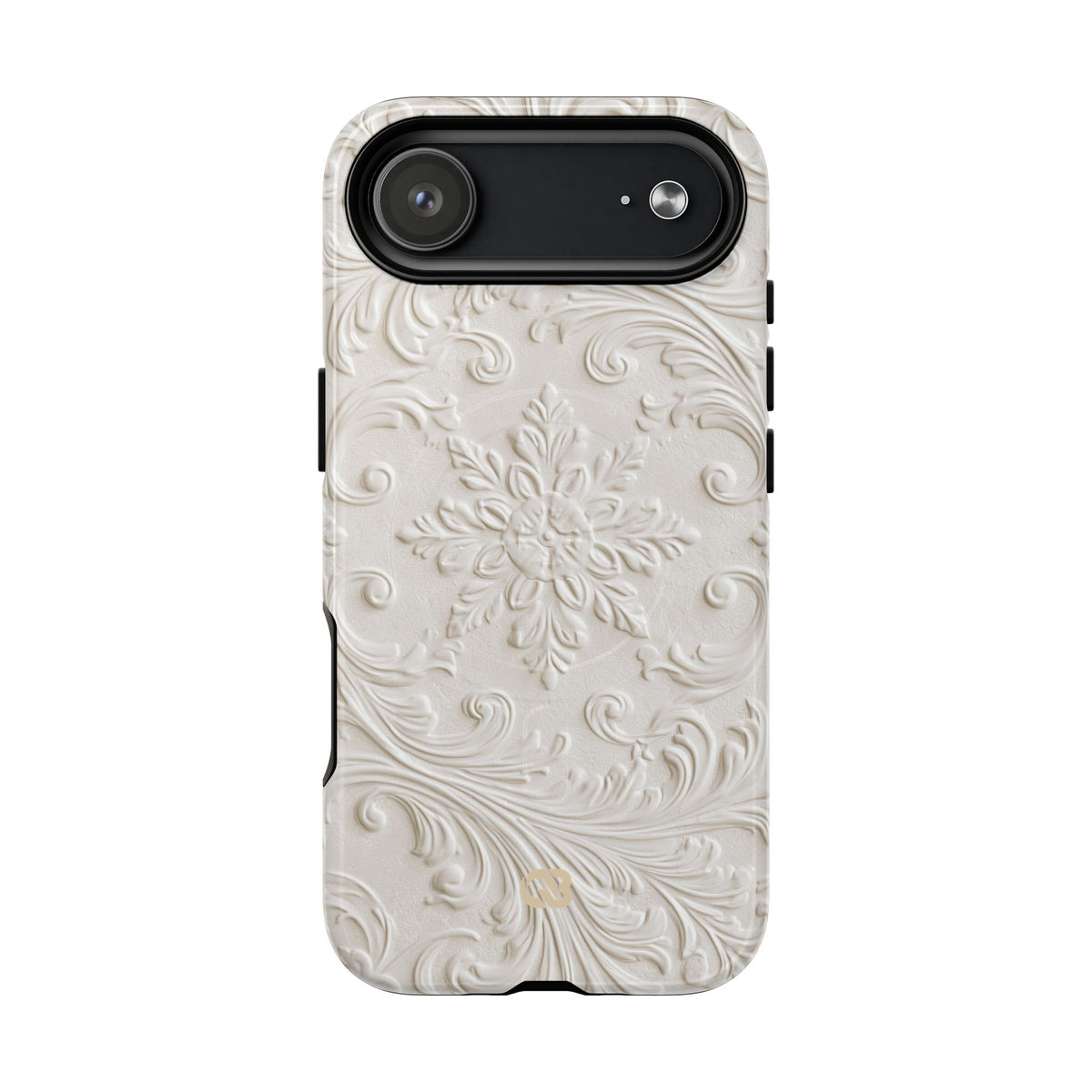 White Tough 2.0 Magsafe Phone Case for iPhone - Alabaster Floral Relief
