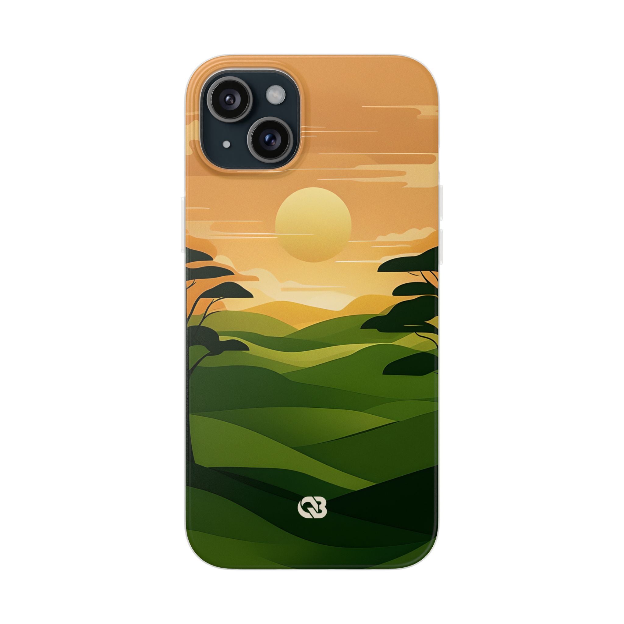 Verdant Horizon Sun · Soft Phone Case for iPhone