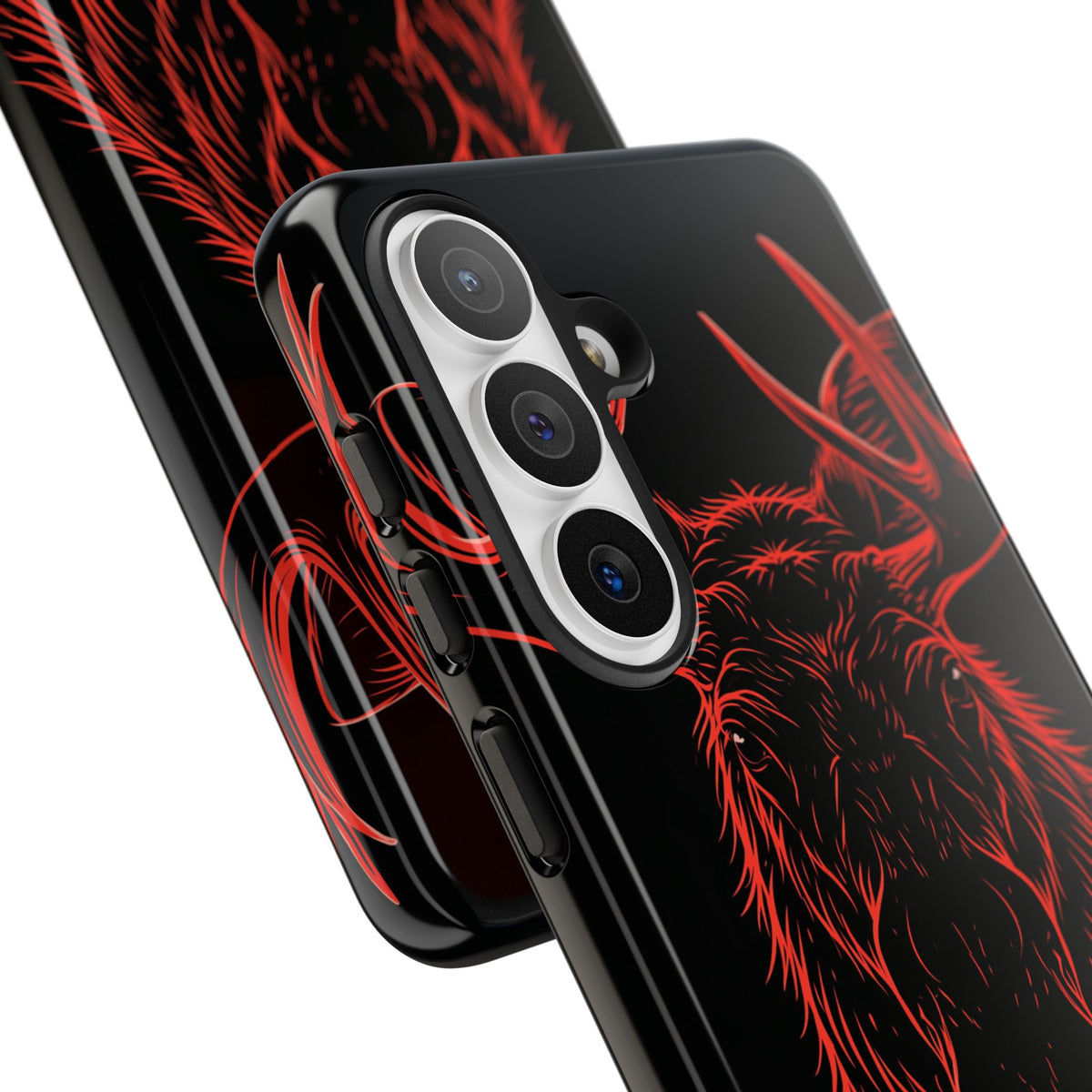 Crimson Horizon Moose · Tough Phone Case for Samsung · Black