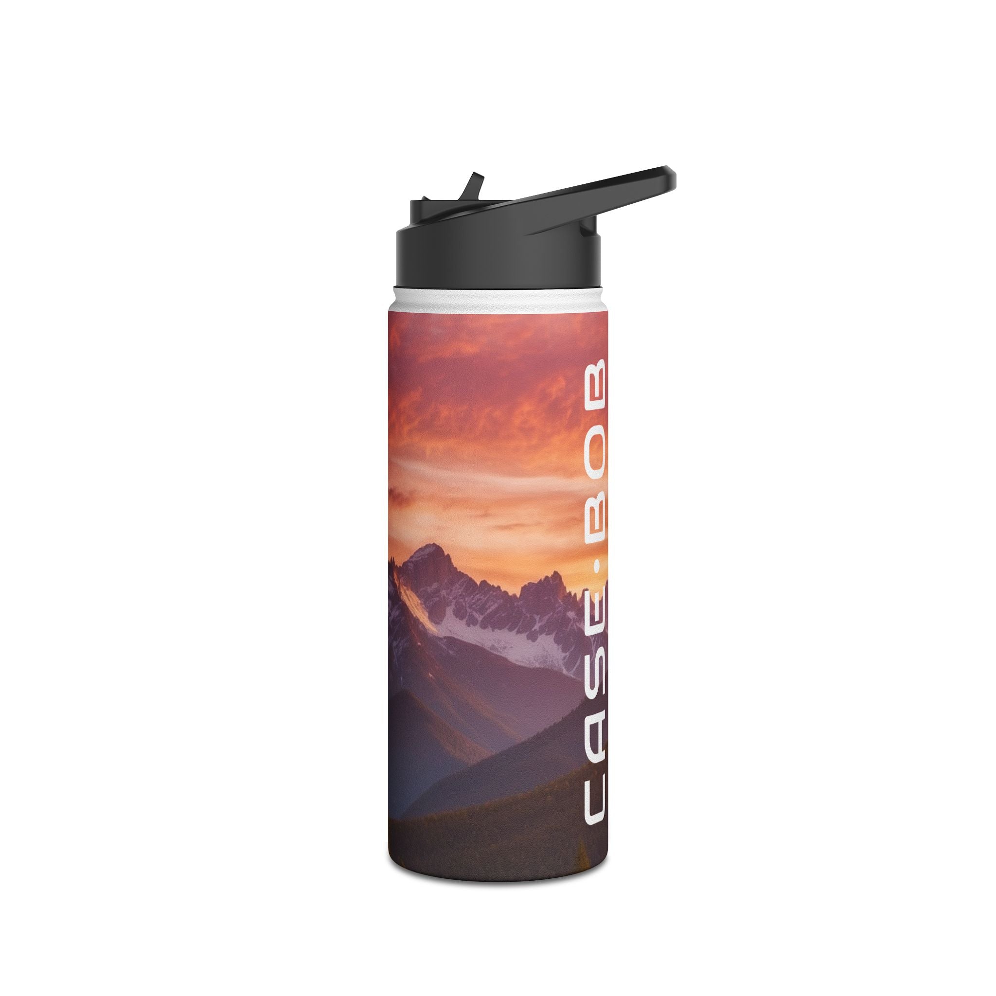Mountain Bloom Twilight - Stainless Steel Water Bottle