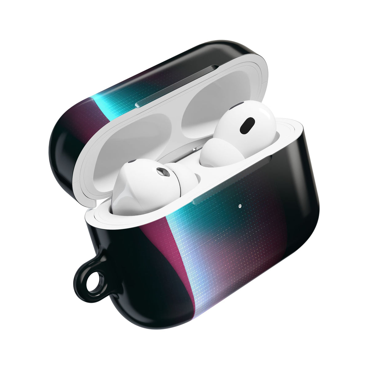 Neon Pixel Flow · Hard Case for AirPods & AirPods Pro · Black