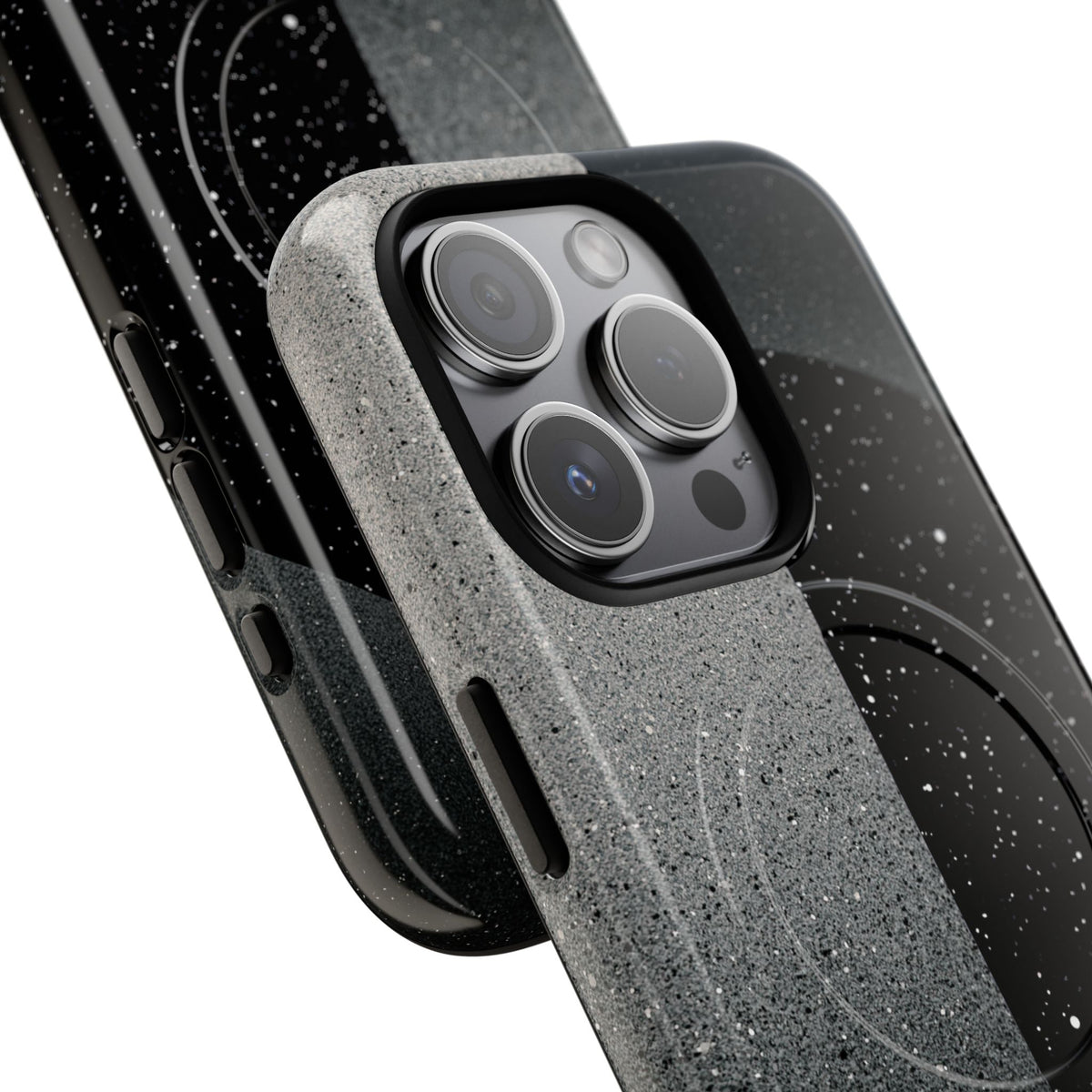 Black Tough 2.0 Magsafe Phone Case for iPhone - Lunar Static Orbit