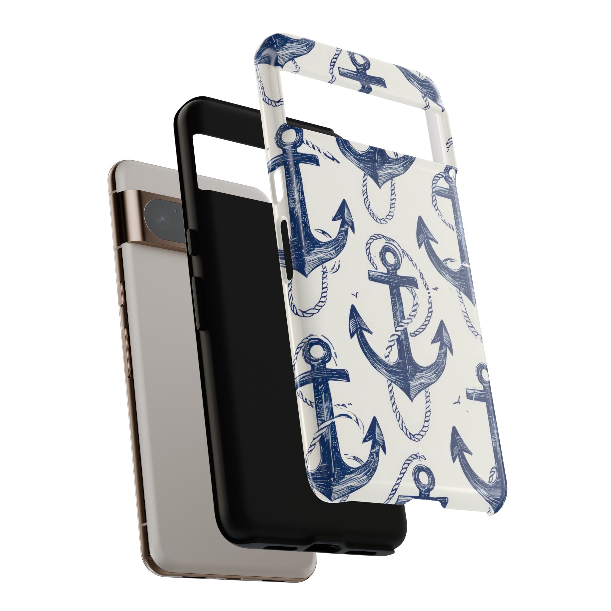 Navy Anker Schlaufe Google Pixel 8 Pro Case - Tough