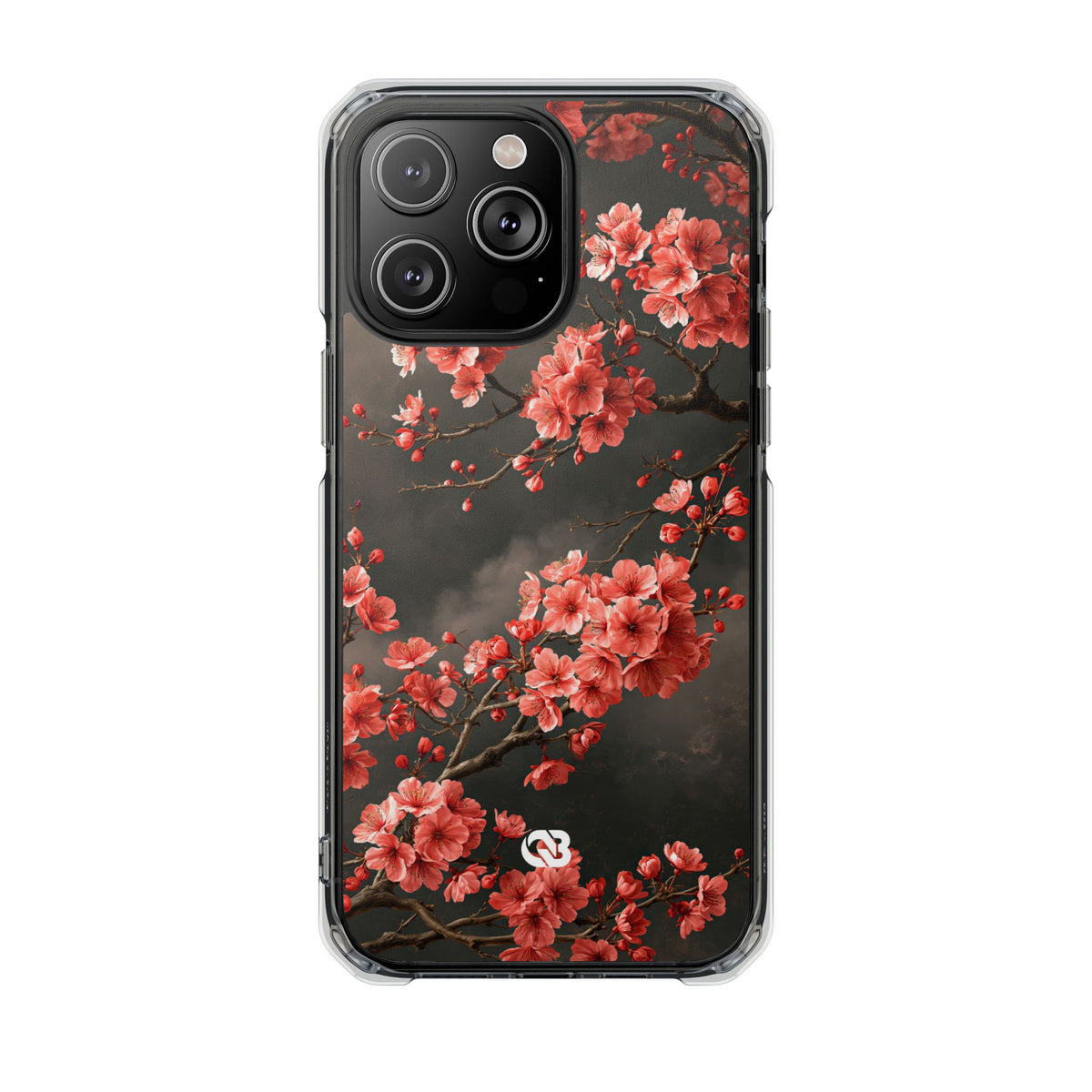 Midnight Sakura Blossom · Clear Impact Magnetic Phone Case for iPhone · Pink