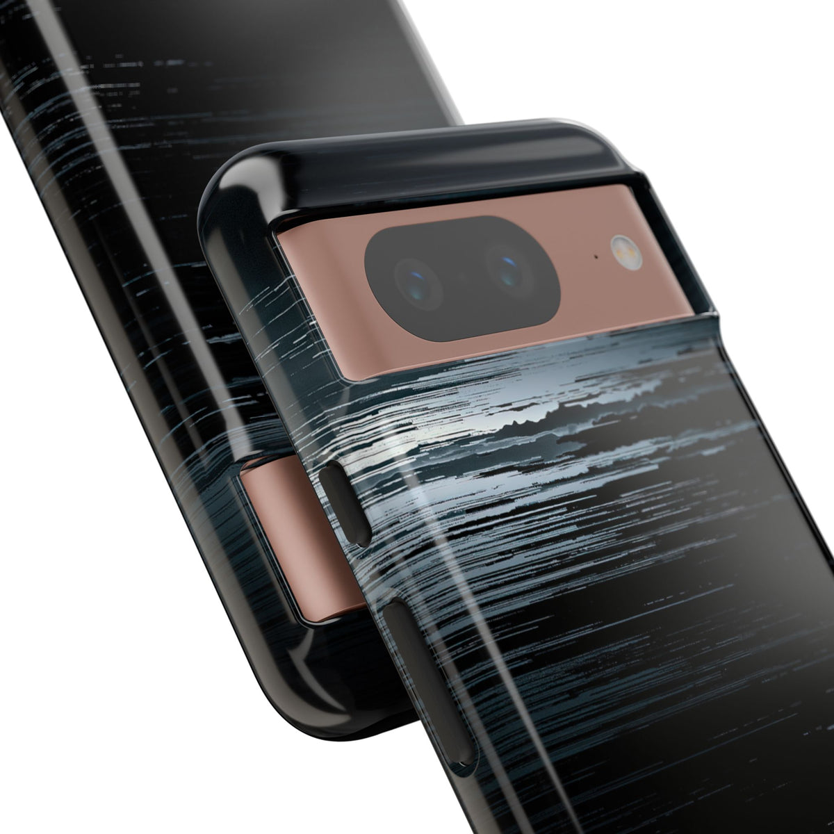 Black Tough Phone Case for Google Pixel - Frozen Signal Glitch