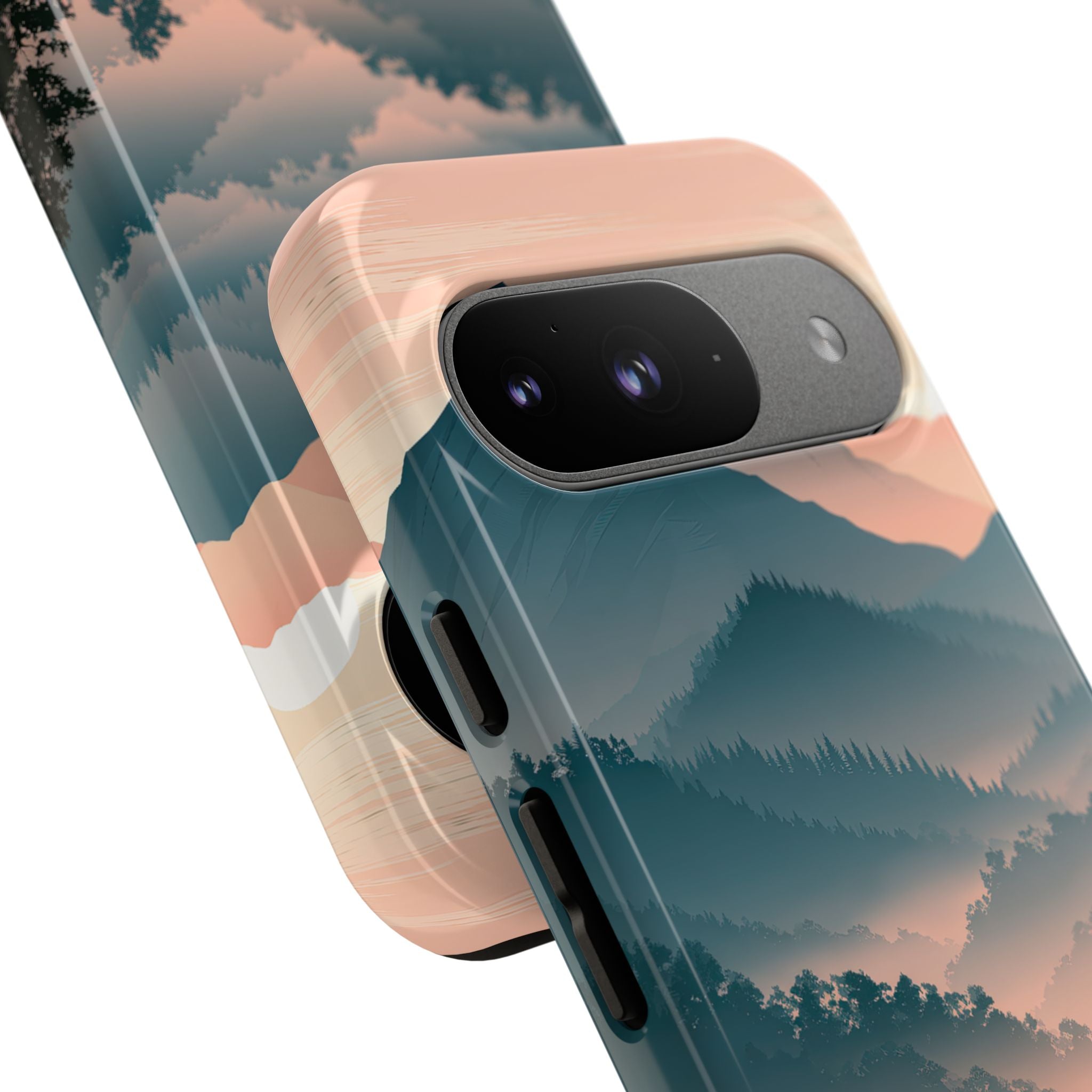 Teal Tough Phone Case for Google Pixel - Alpine Teal Horizon