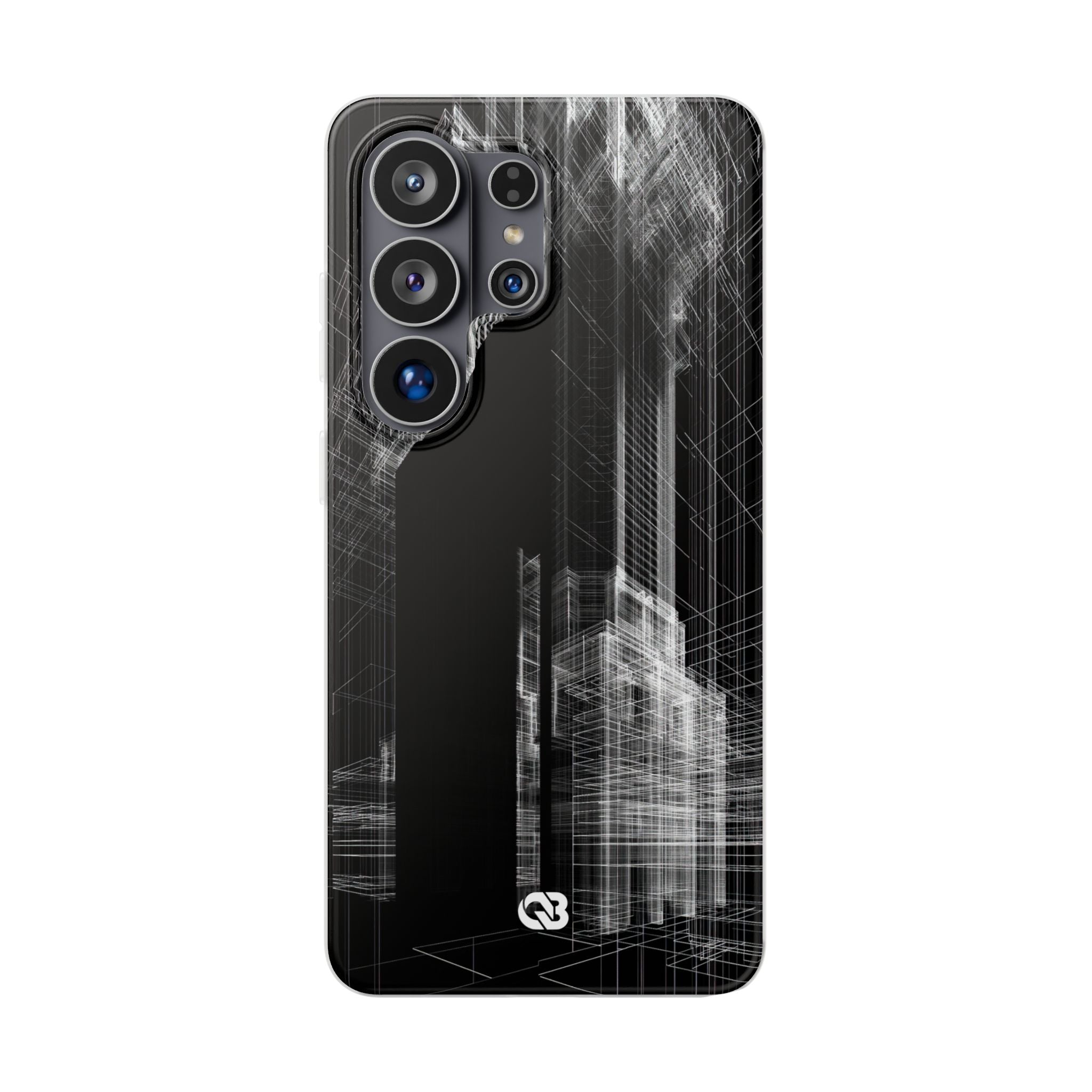 Black Lite Phone Case for Samsung - Ghost Urban Wireframe