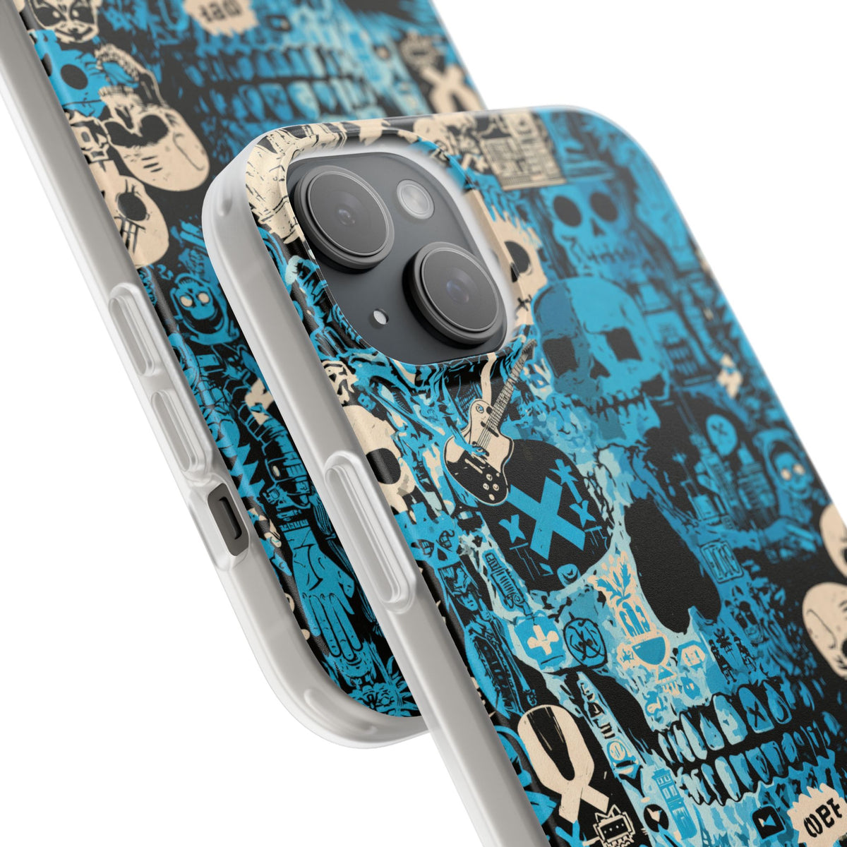 Electric Skull Graffiti · Lite Phone Case for iPhone · Blue