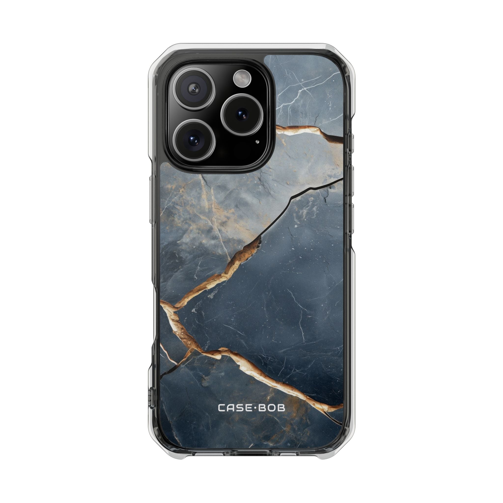 Jagged Vein Navy iPhone 16 Pro Case - Impact