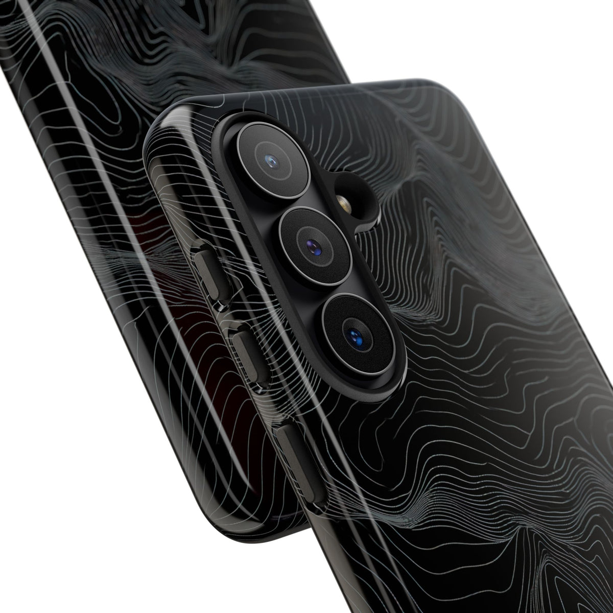 Obsidian Contour Elevation · Tough Phone Case for Samsung · Black
