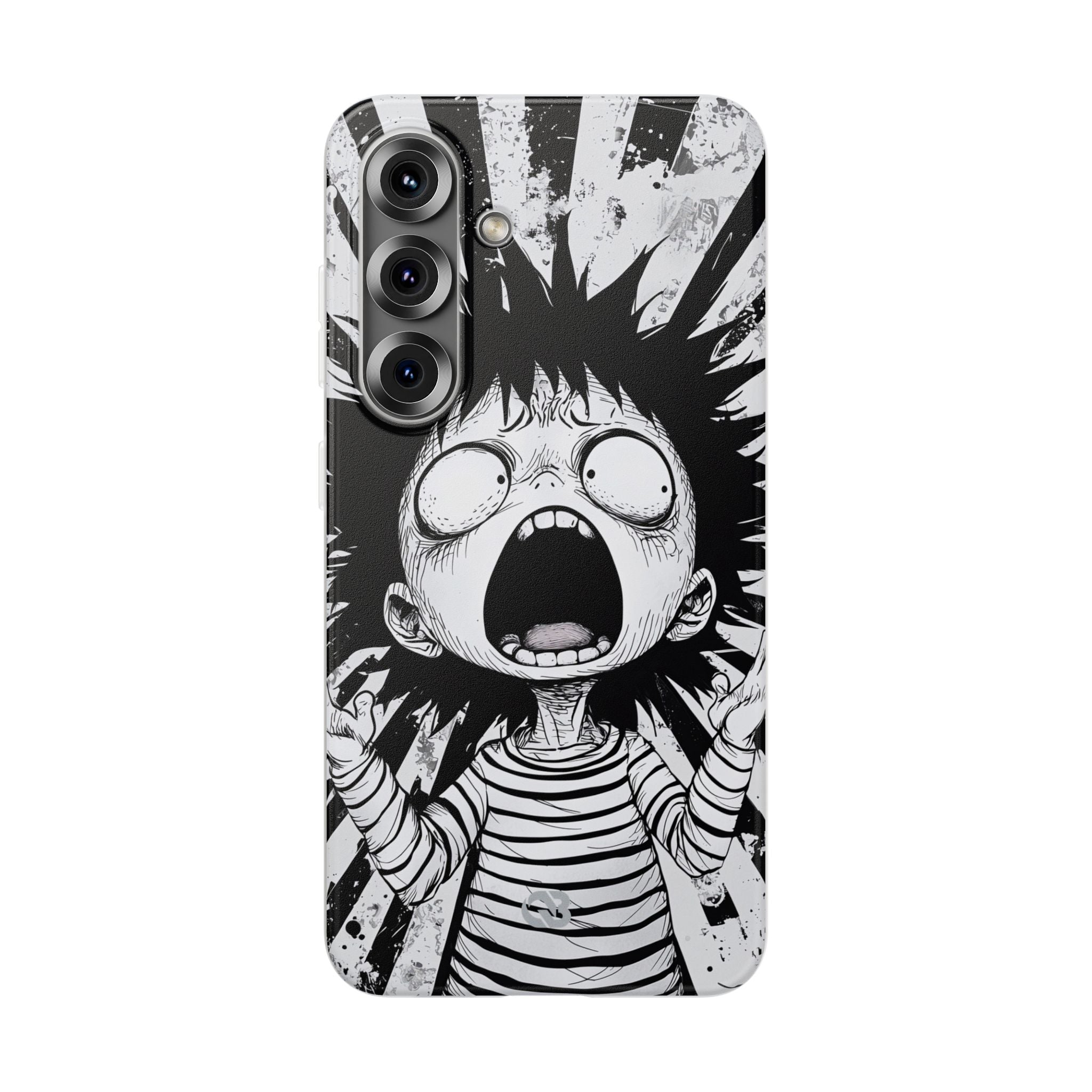 Chaotic Monochrome Scream · Soft Telefoncover for Samsung