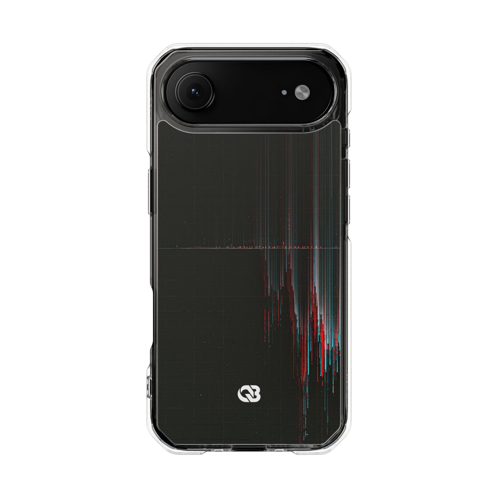 Black Impact MagSafe Phone Case for iPhone - Corrupted Data Stream