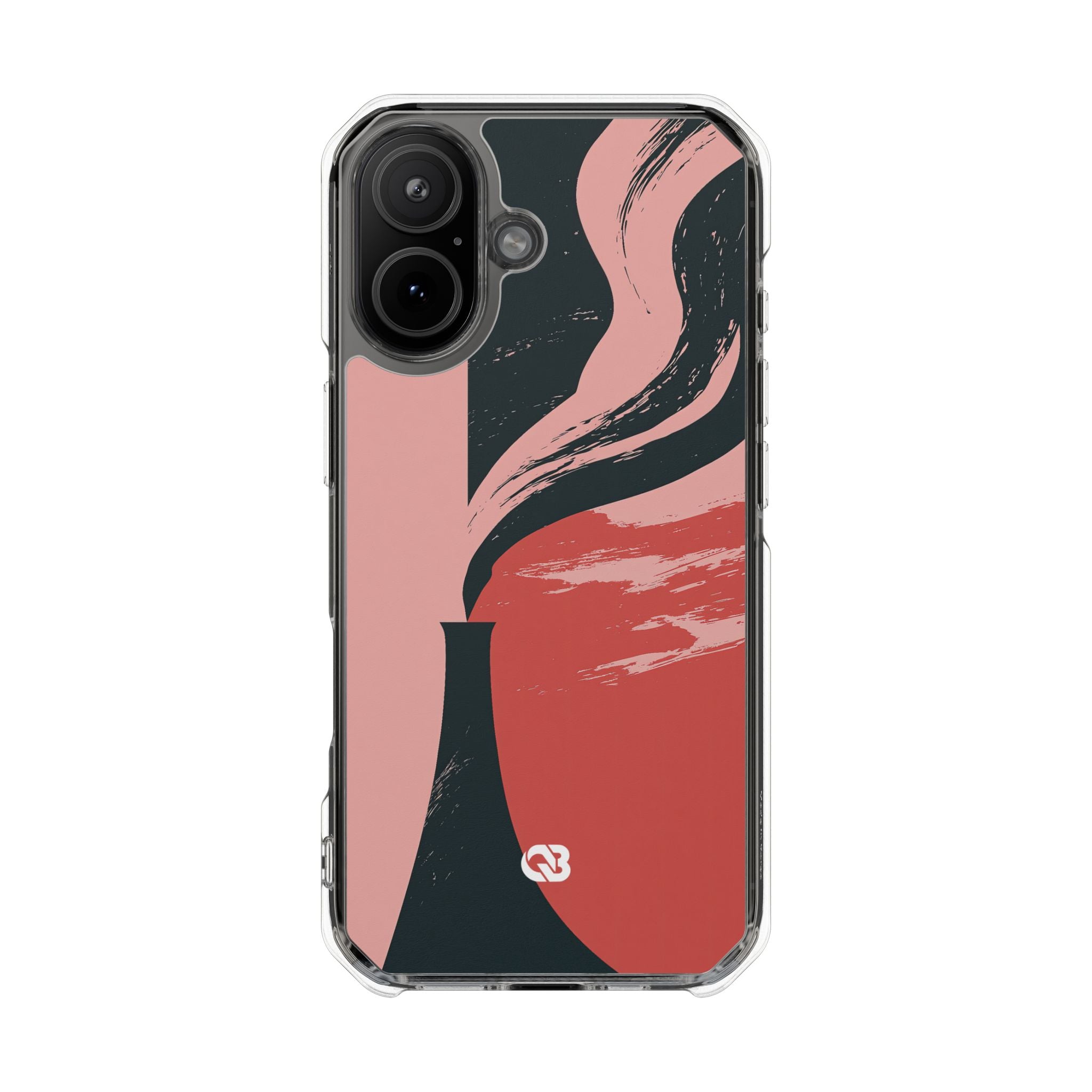 Pink Impact MagSafe Phone Case for iPhone - Cinder Rose Plume