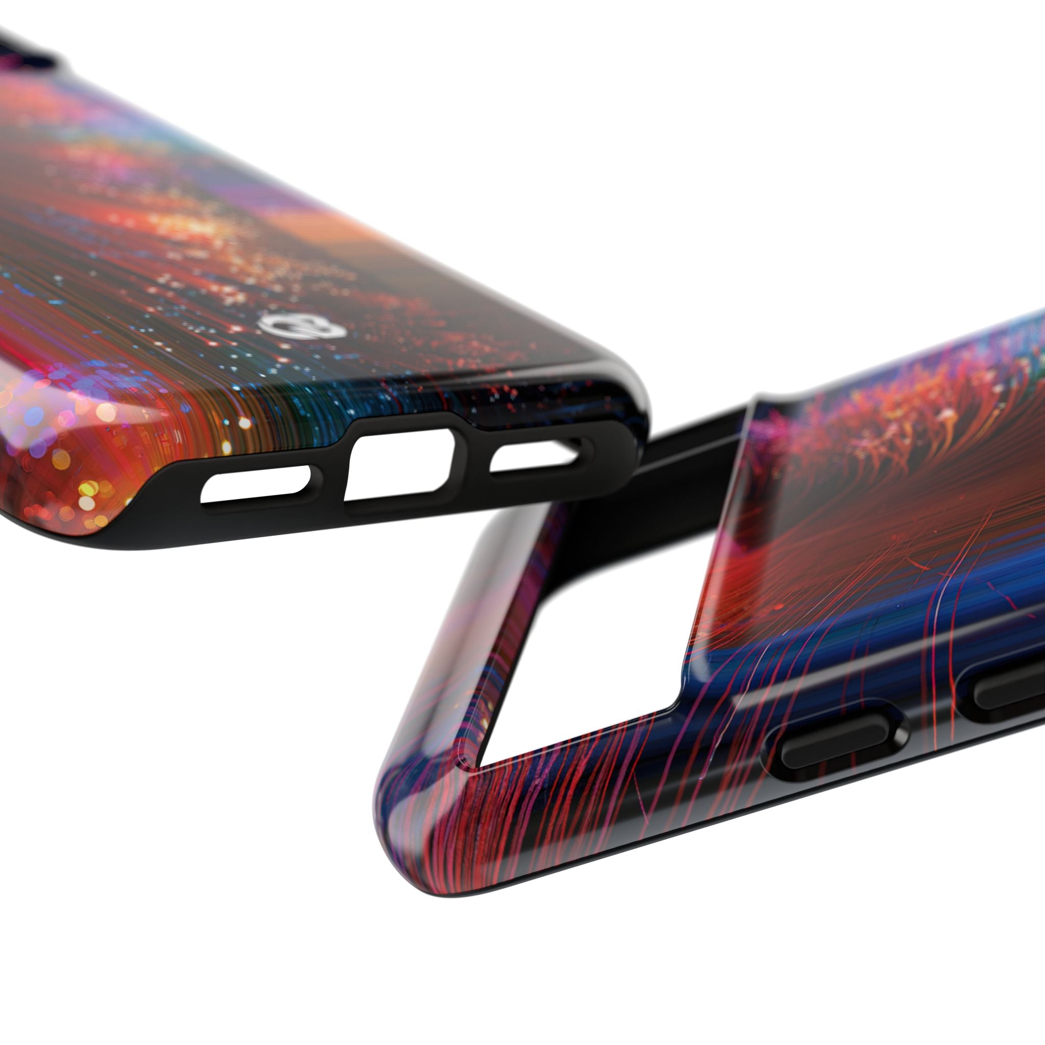 Black Tough Phone Case for Google Pixel - Cyber Optic Streak