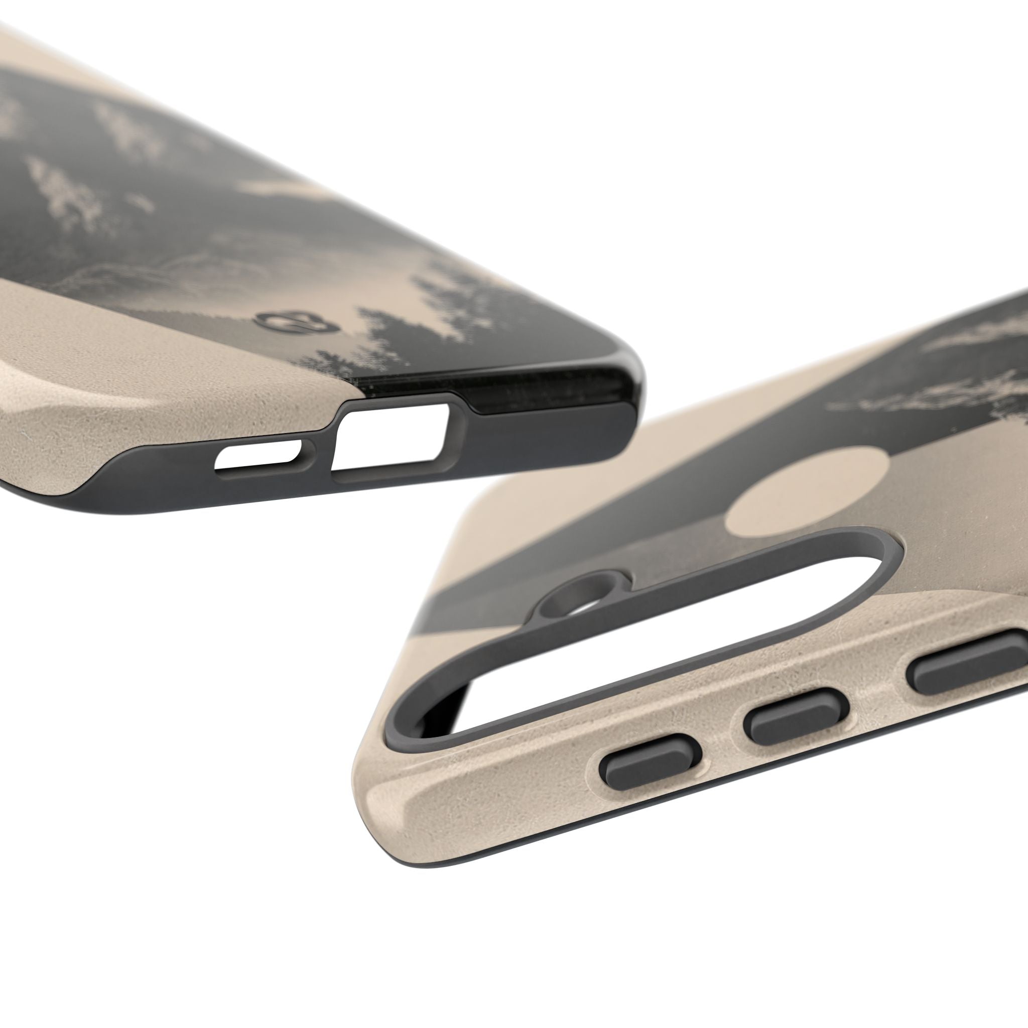 Beige Tough Phone Case for Samsung - Obsidian Summit Parchment