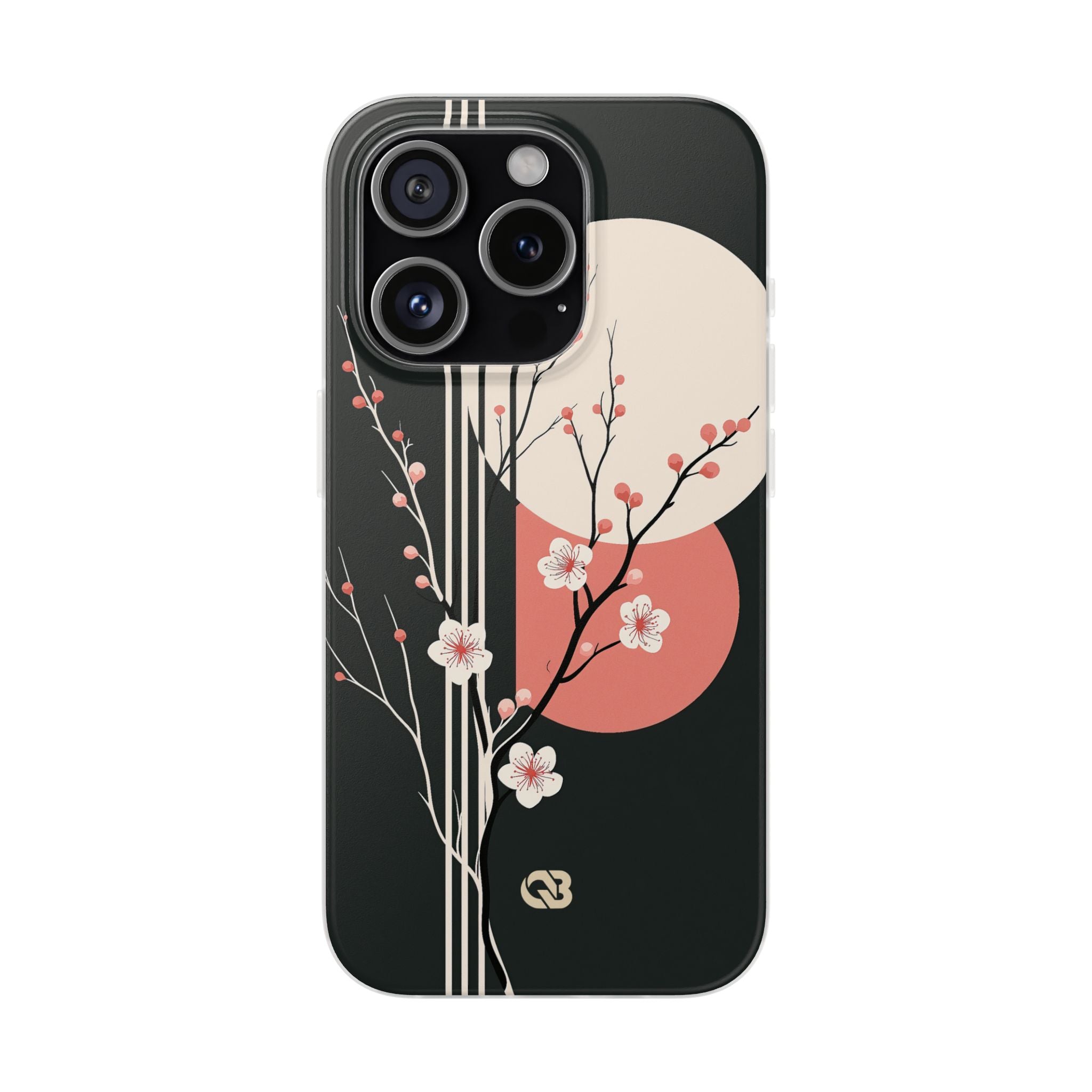 Black Lite Phone Case for iPhone - Kyoto Midnight Blossom