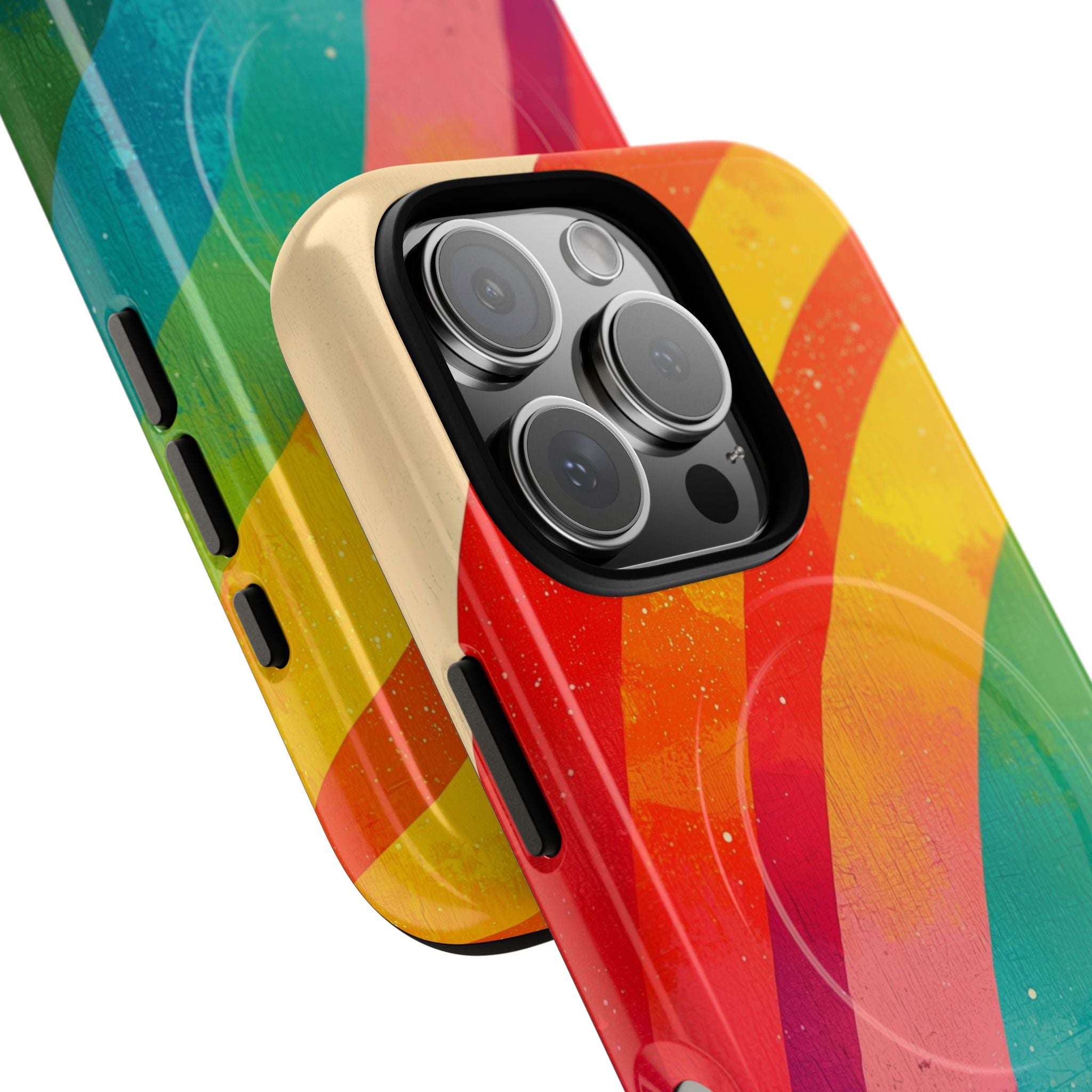 Textured Rainbow Arc iPhone 16 Pro Case - Tough+