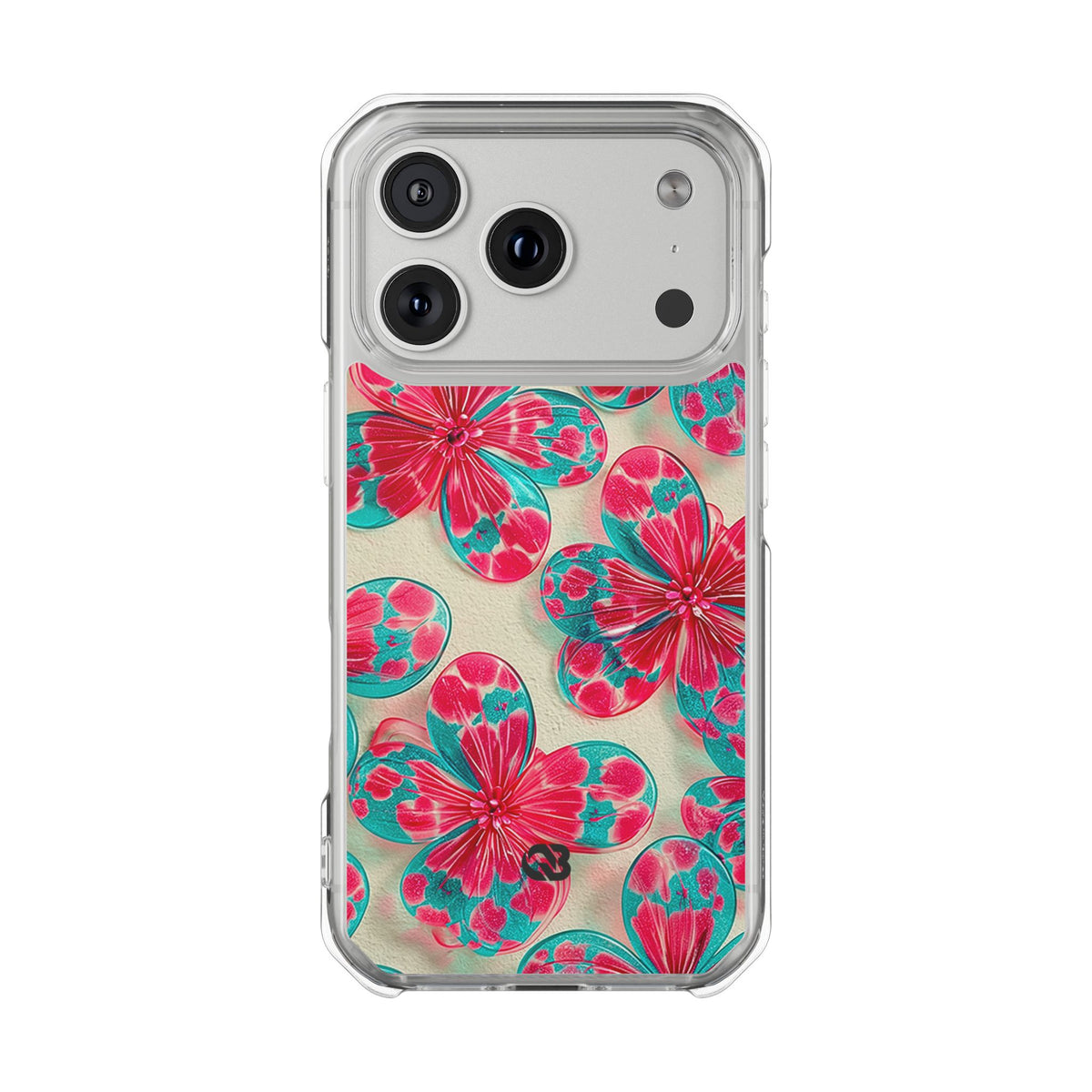 Lucite Jelly Bloom · Clear Impact Magnetic Phone Case for iPhone · Pink