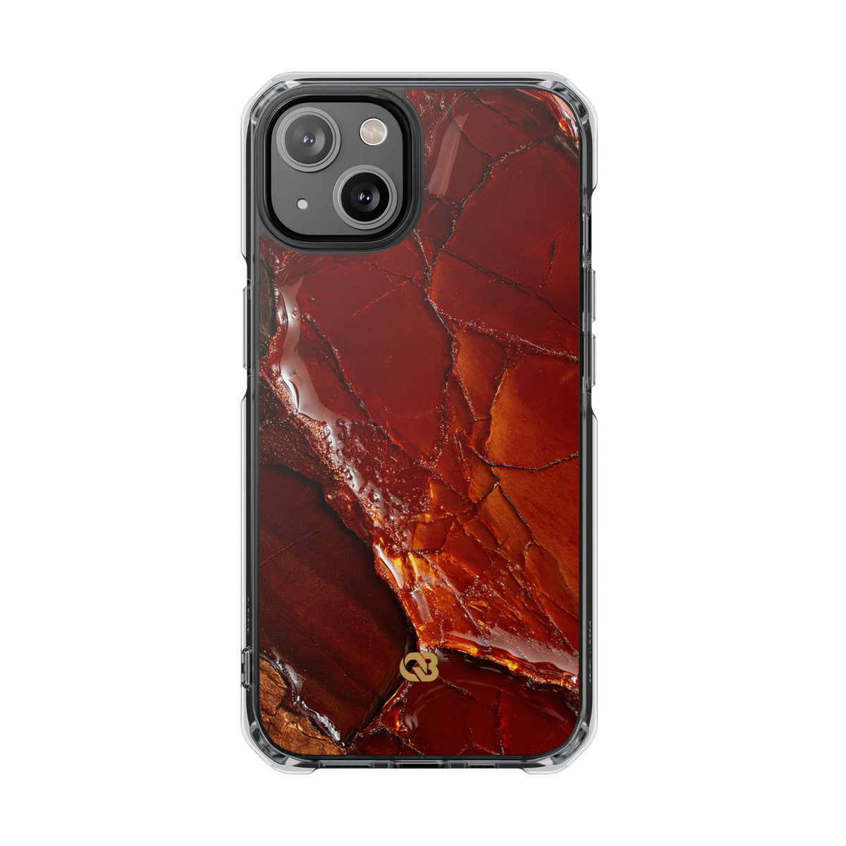 Amber Embrace · Clear Impact Magnetic Phone Case for iPhone · Brown
